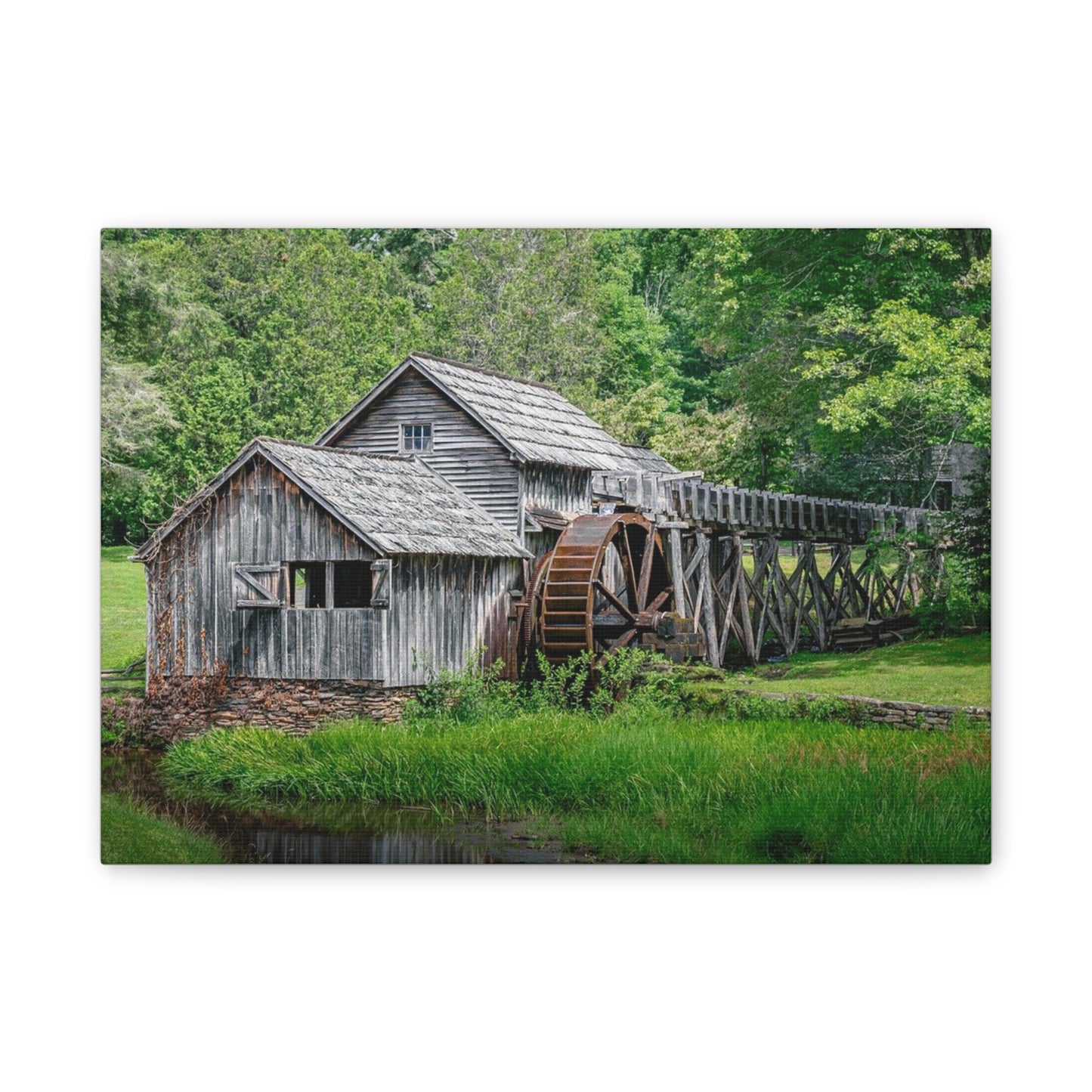 Water Wheel - Canvas Stretched, 0.75"