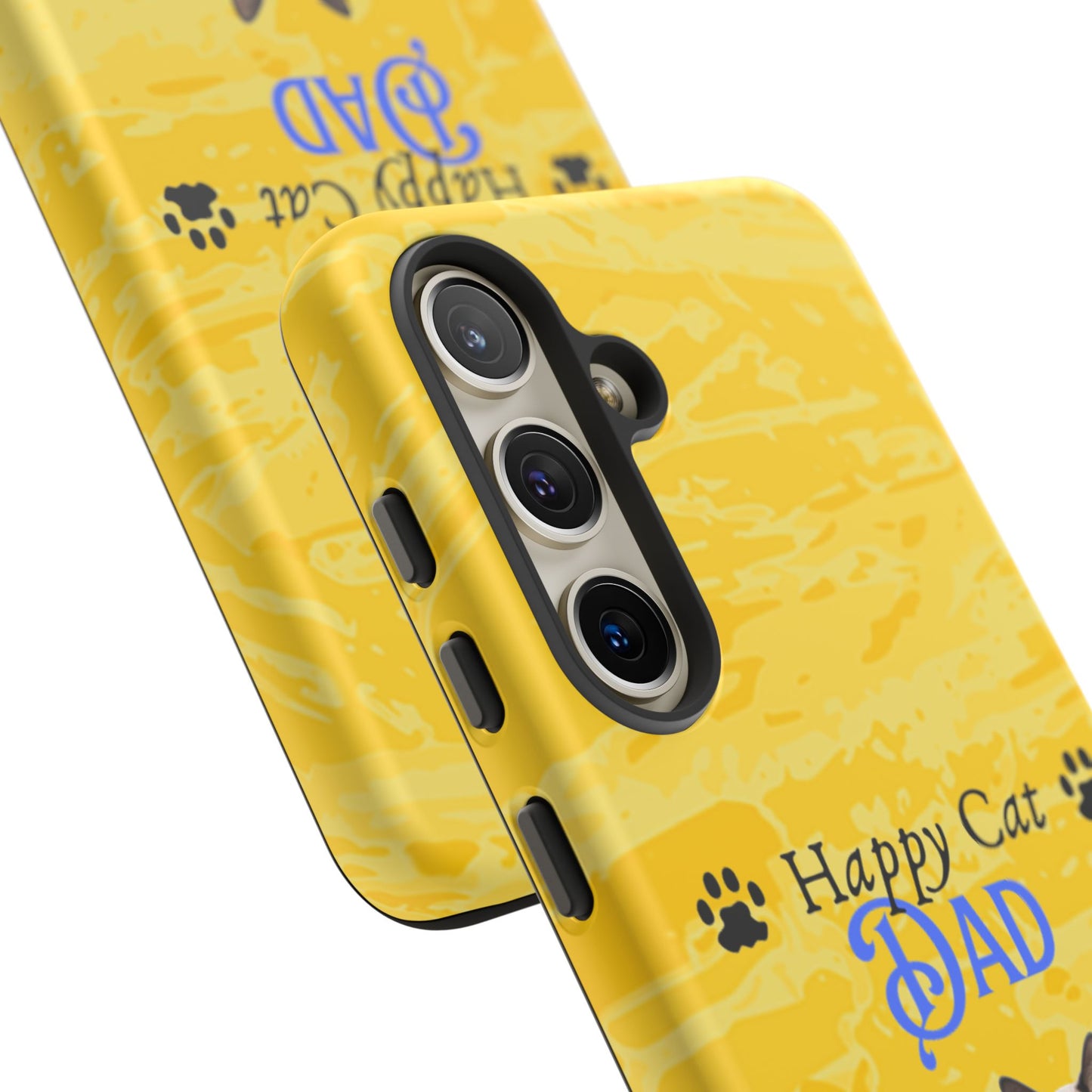 Happy Cat Dad - Personalized - Whimsical Phone Cases - Father's Day