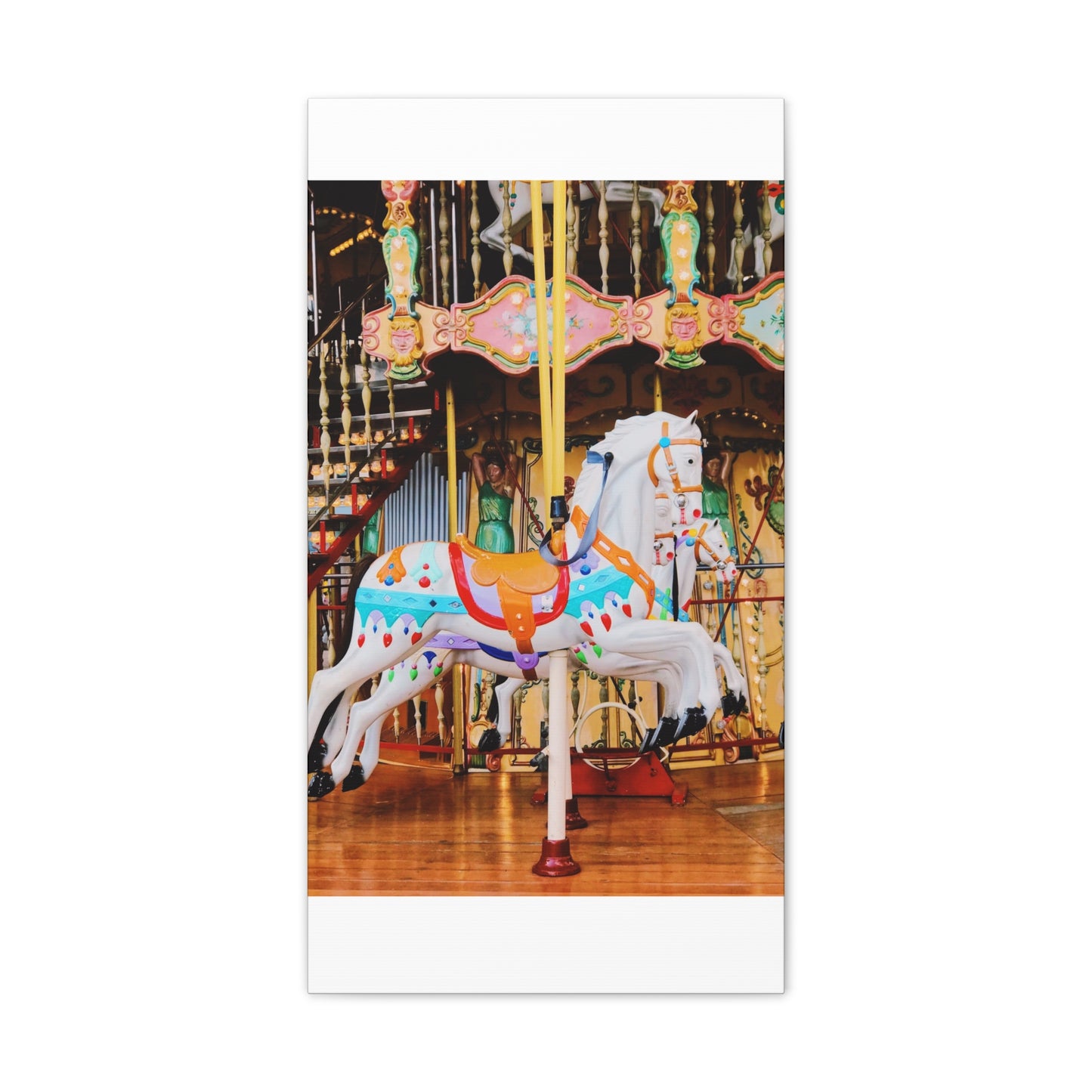 Carousel Horses - Canvas Stretched, 0.75"