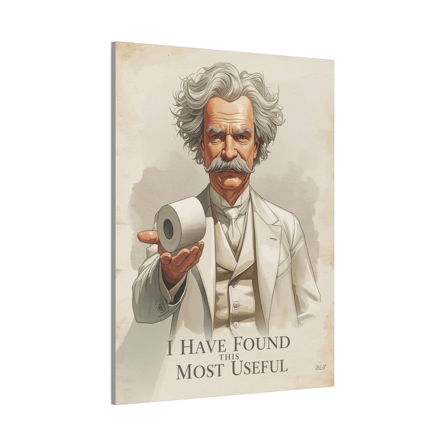 Twain - Canvas Stretched, 0.75" - 2026 Wall Art - Bathroom Humor