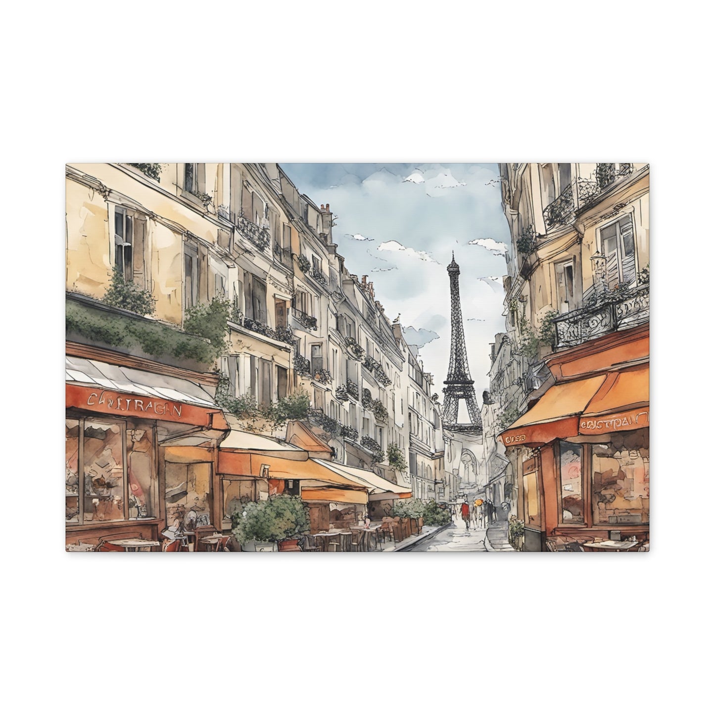 Paris Street - Canvas Stretched, 0.75"