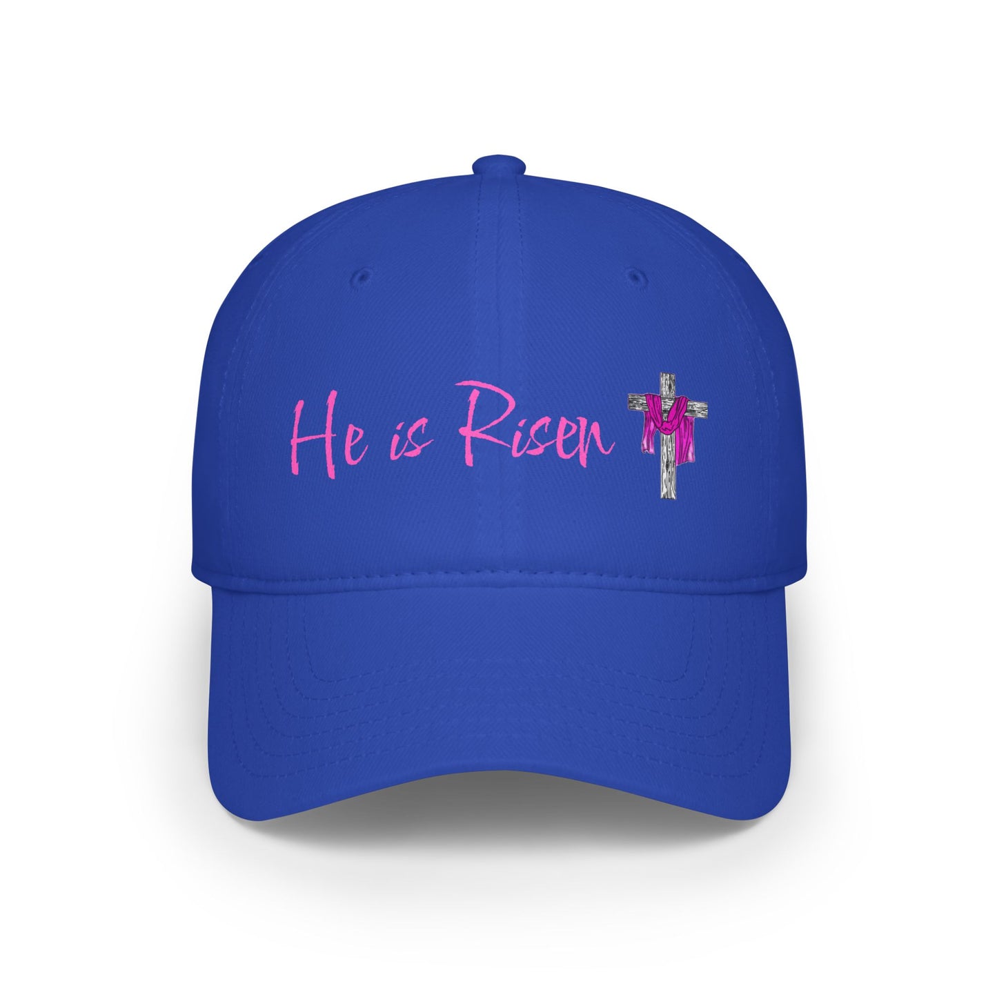 He is Risen - Pink - Low Profile Baseball Cap - Easter - Mother's Day - Father's Day - Easter 1