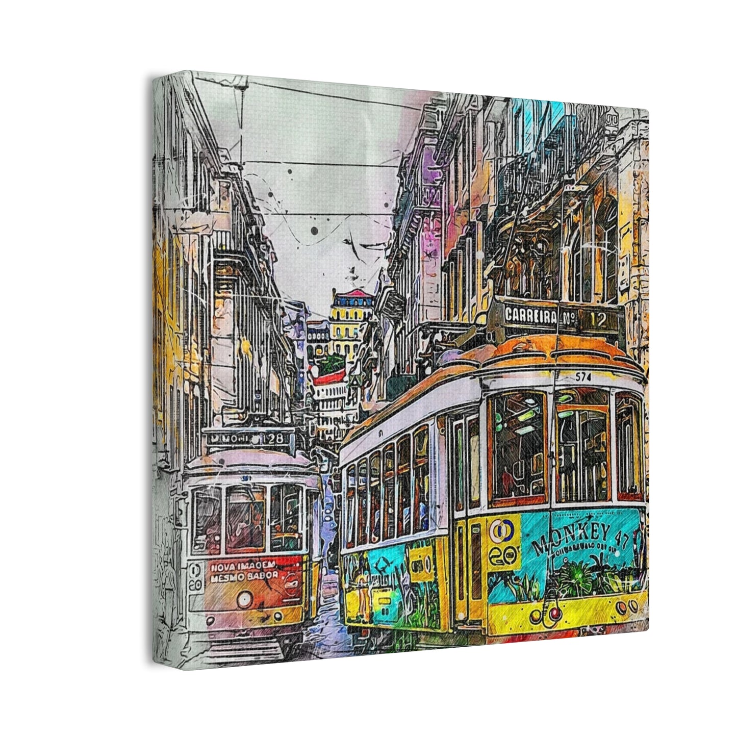 Street Cars - Canvas Stretched, 0.75"