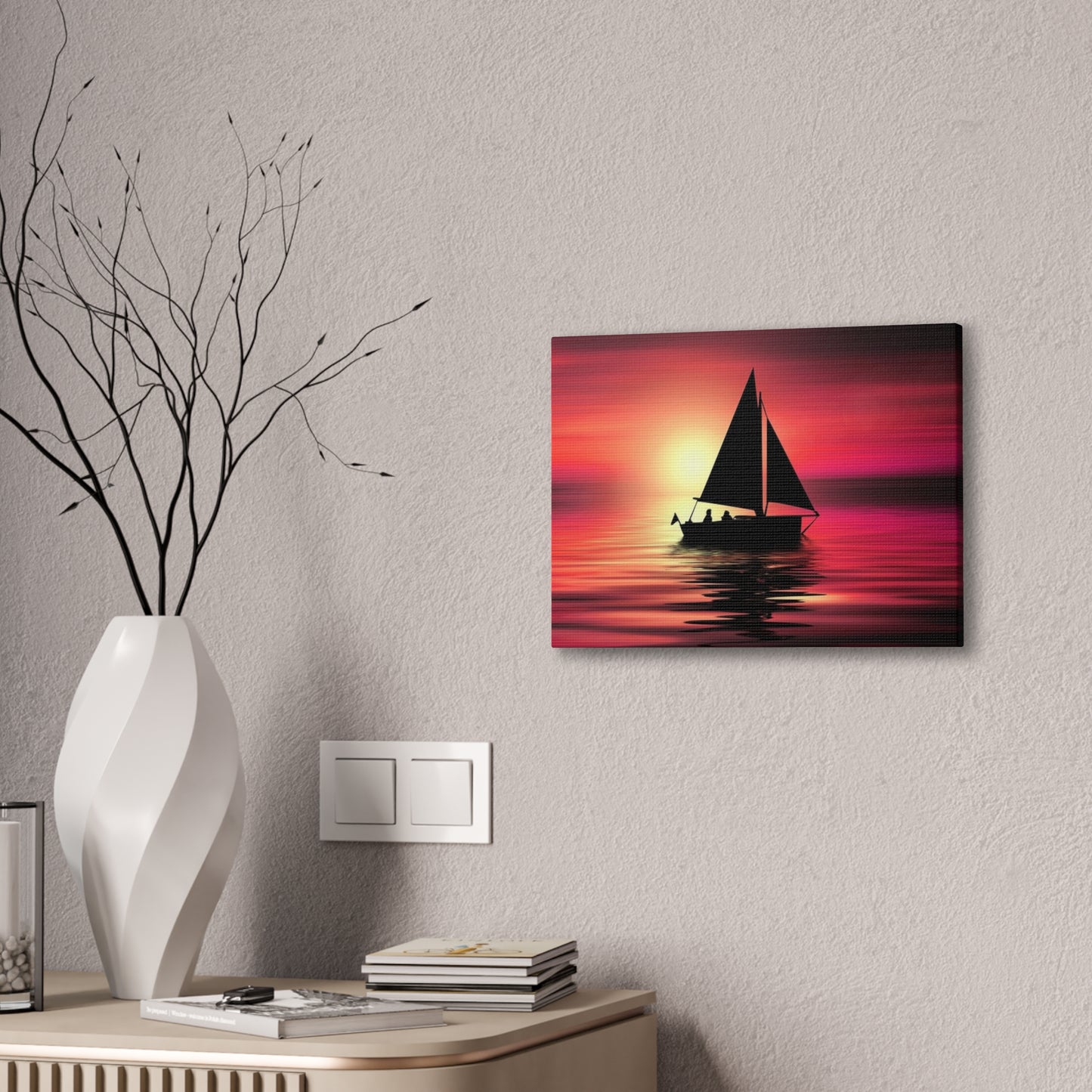 Sailing at Sunset - Canvas Stretched, 0.75"