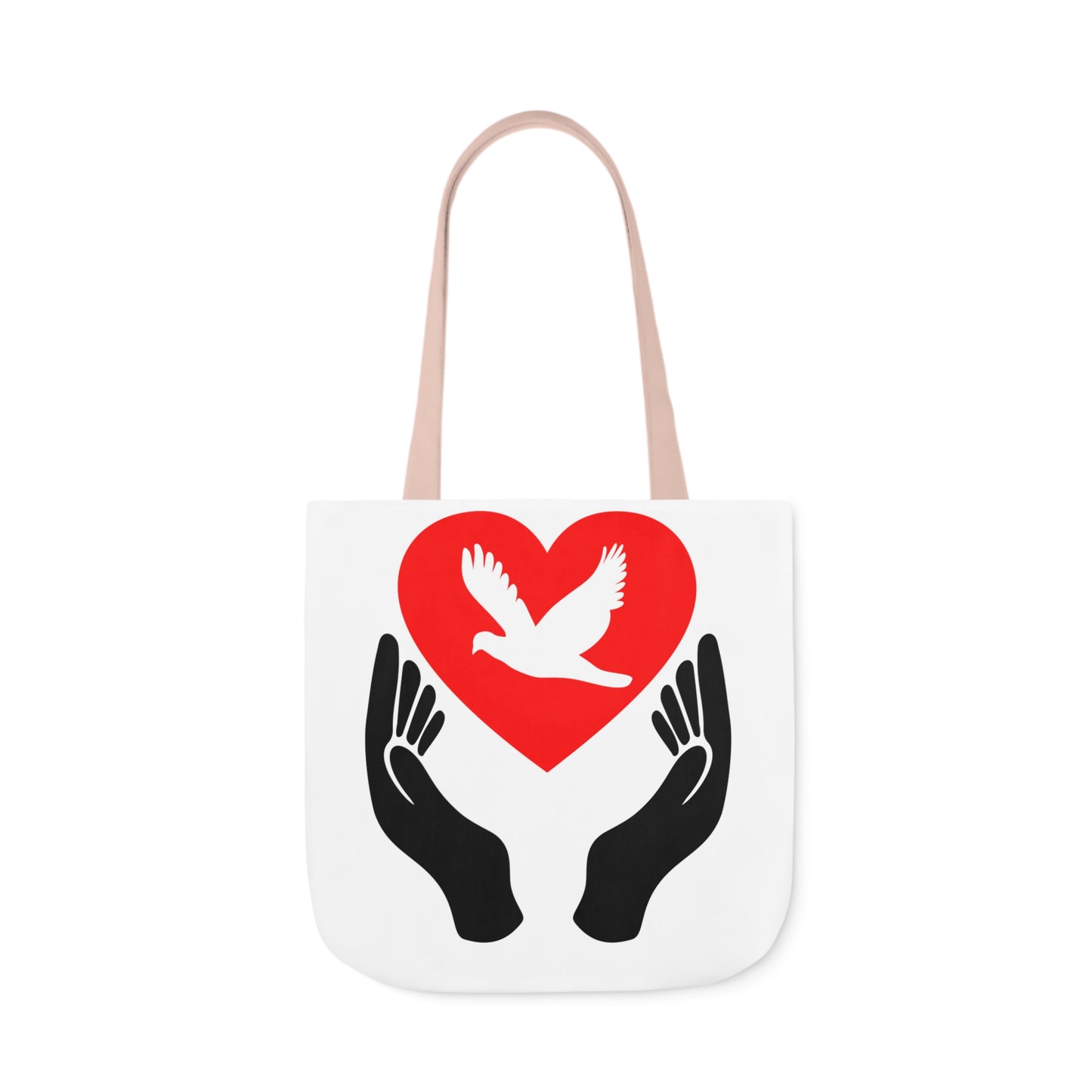 Heart and Hands - Canvas Tote Bag, 5-Color Straps