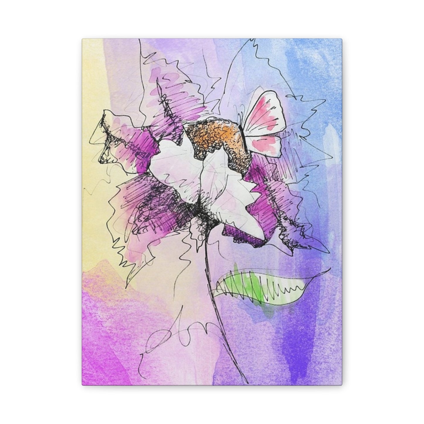 Abstract Flower - Canvas Stretched, 0.75"