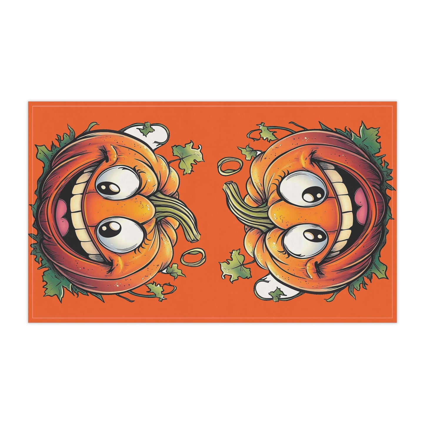 Happy Pumpkin - Tea Towels (cotton, poly) - Halloween