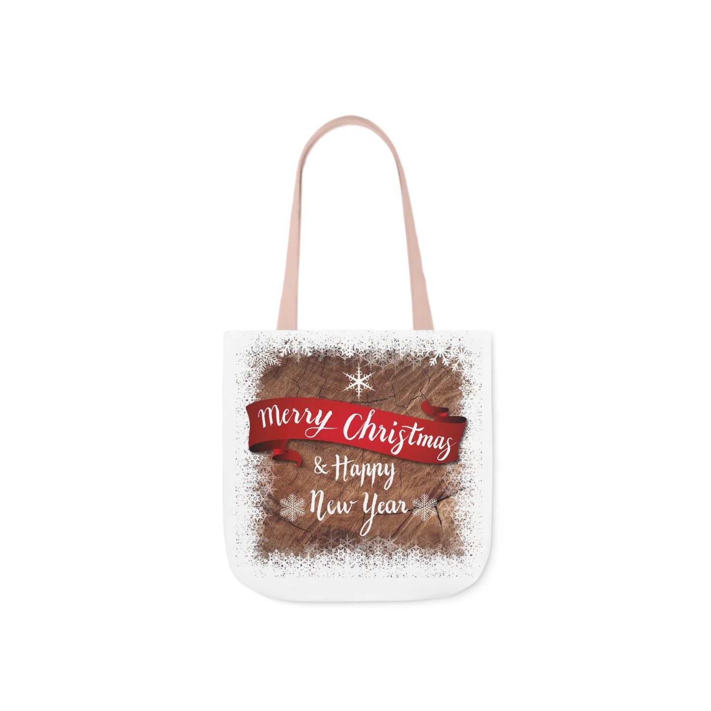 Merry Christmas -Canvas Tote Bag, 5-Color Straps - Christmas