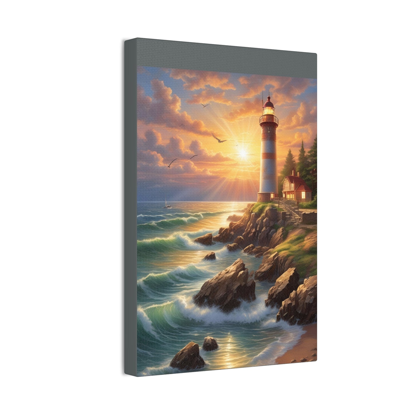 Light House - Canvas Stretched, 0.75"