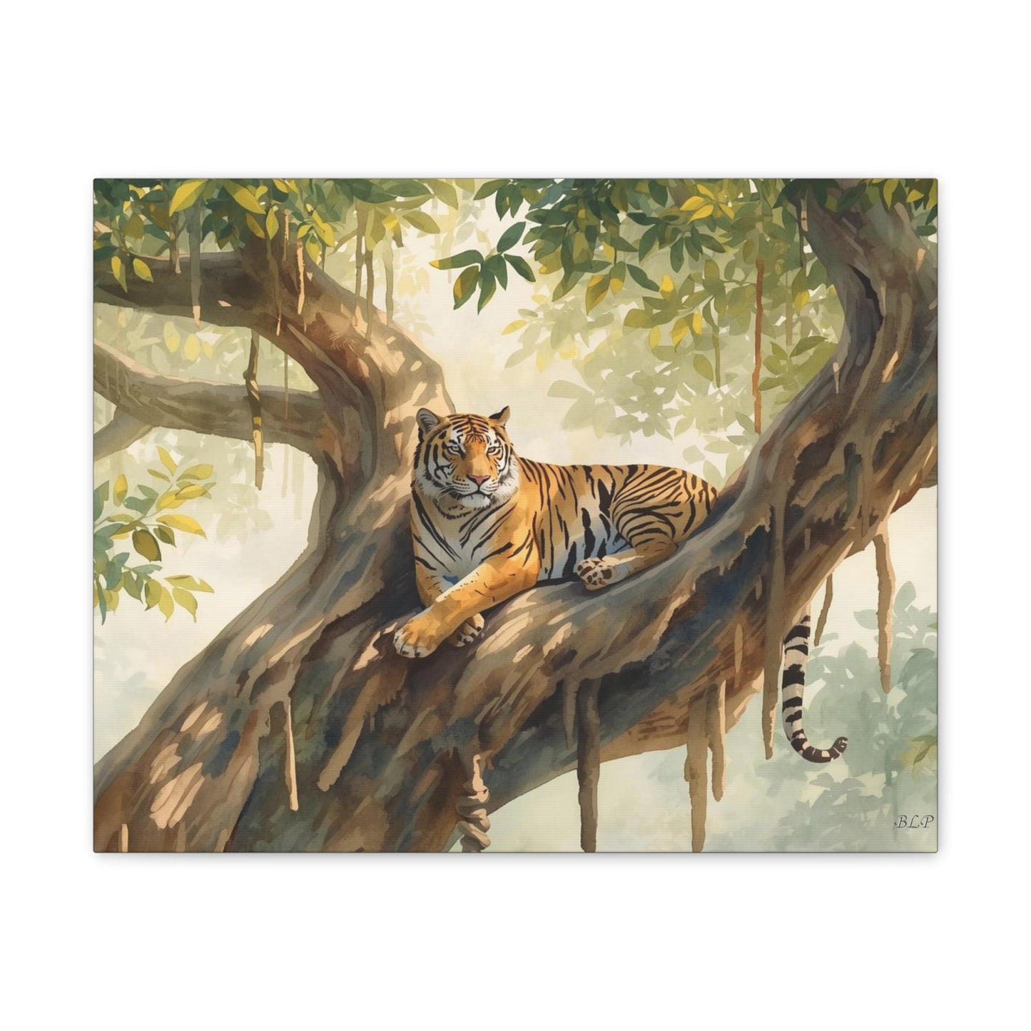Tiger Lounging - Canvas Stretched, 0.75" - 2026 Wall Art - Animals