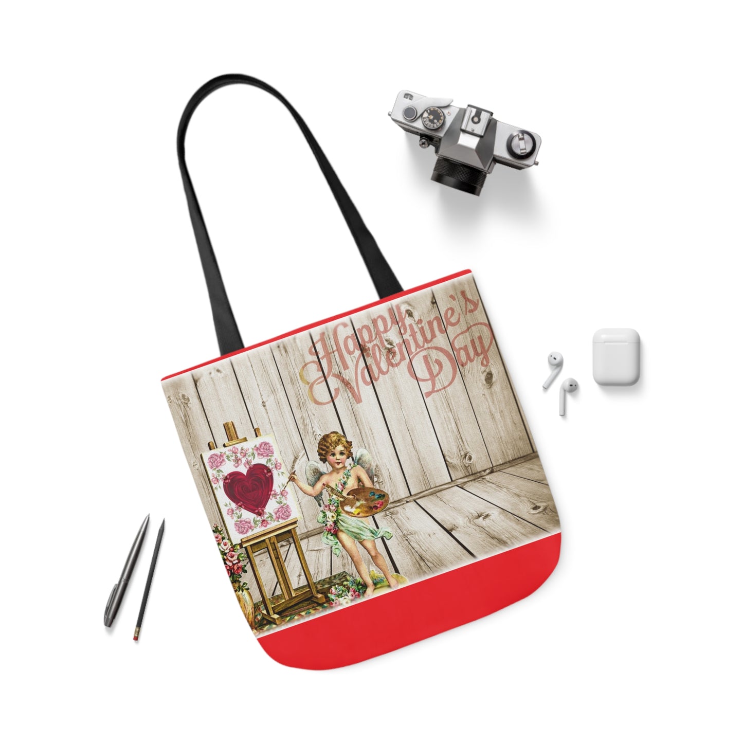 Valentines - Canvas Tote Bag, 5-Color Straps