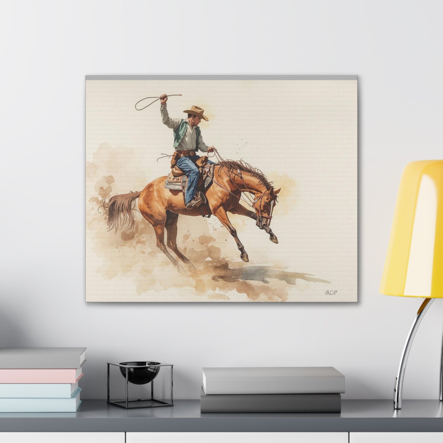 Bronc Rider - Canvas Stretched, 0.75" - Wall Art 2026 - Individuals