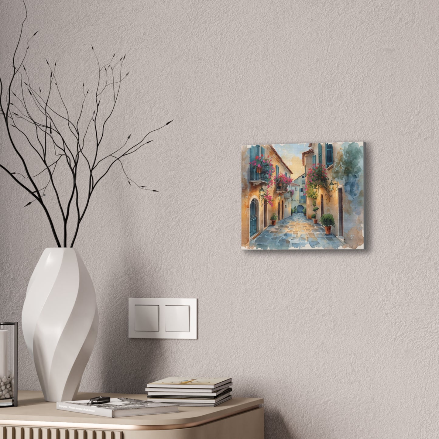 Old Italian Street - Canvas Stretched, 0.75"- 2026 Wall Art Places