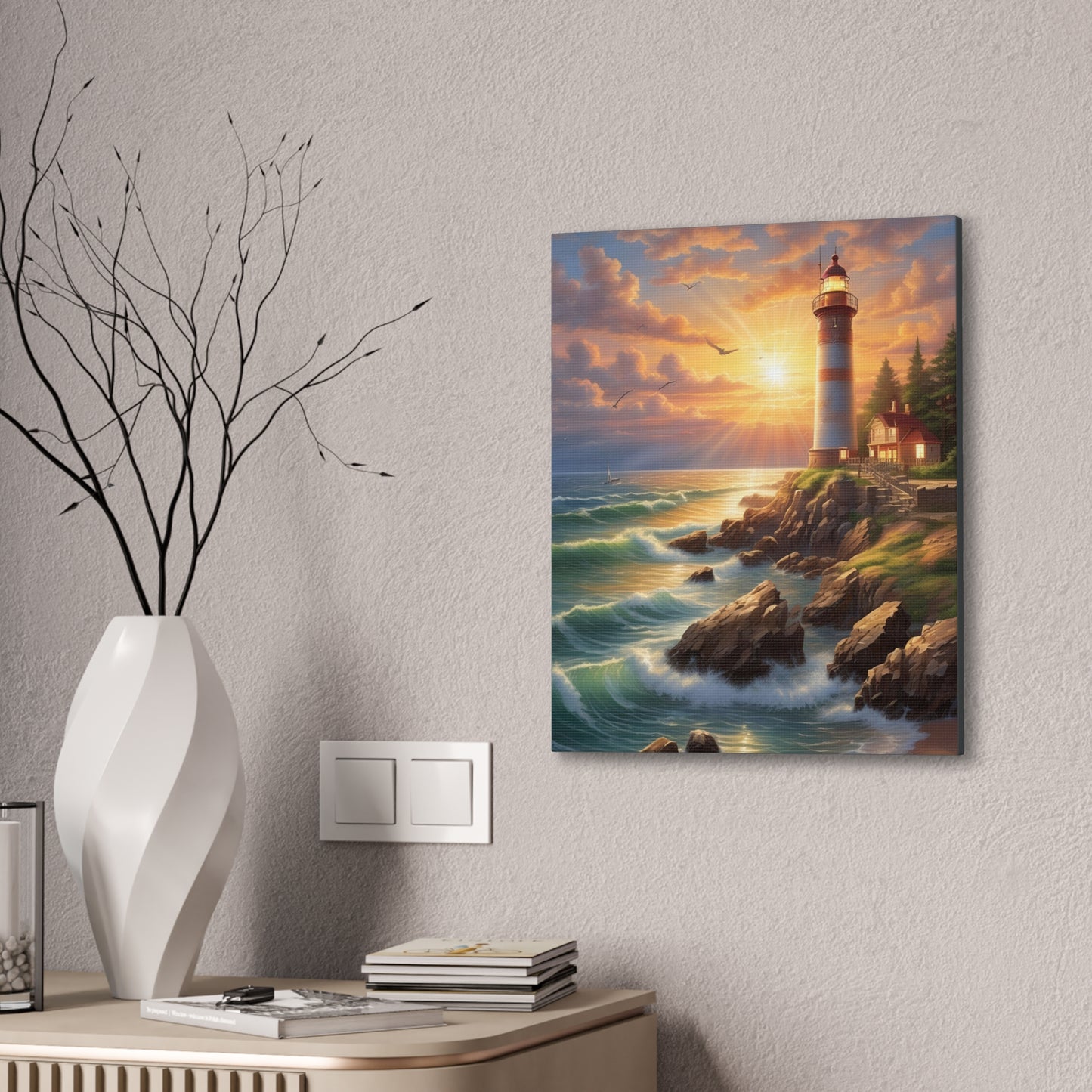 Light House - Canvas Stretched, 0.75"