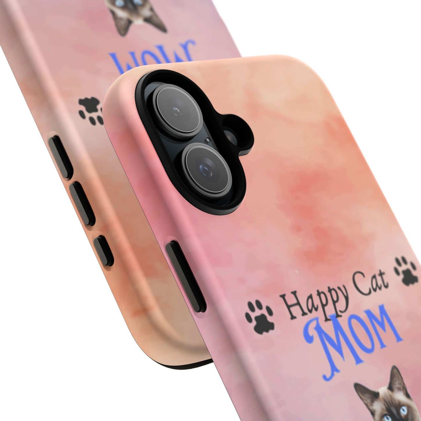 Happy Cat Mom - Personalized - Whimsical Phone Cases - Mother's Day