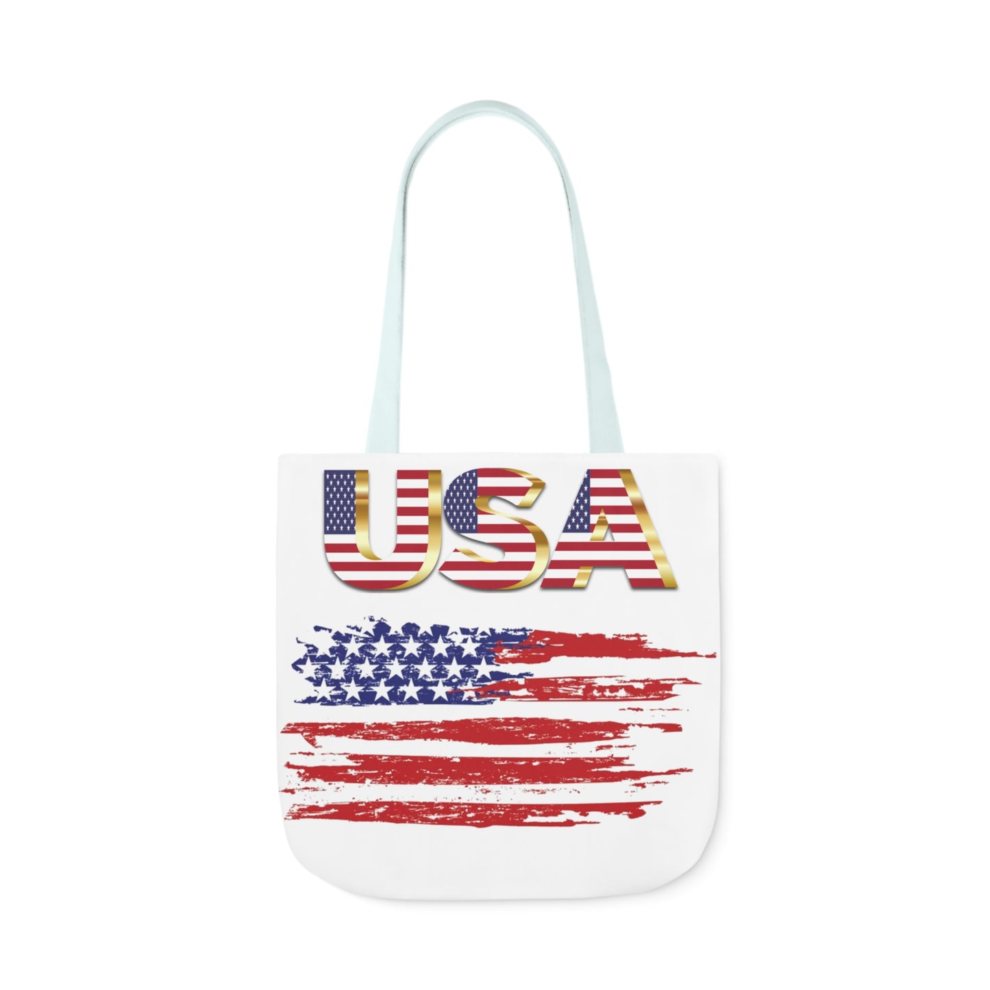 American - Canvas Tote Bag, 5-Color Straps - Patriotic