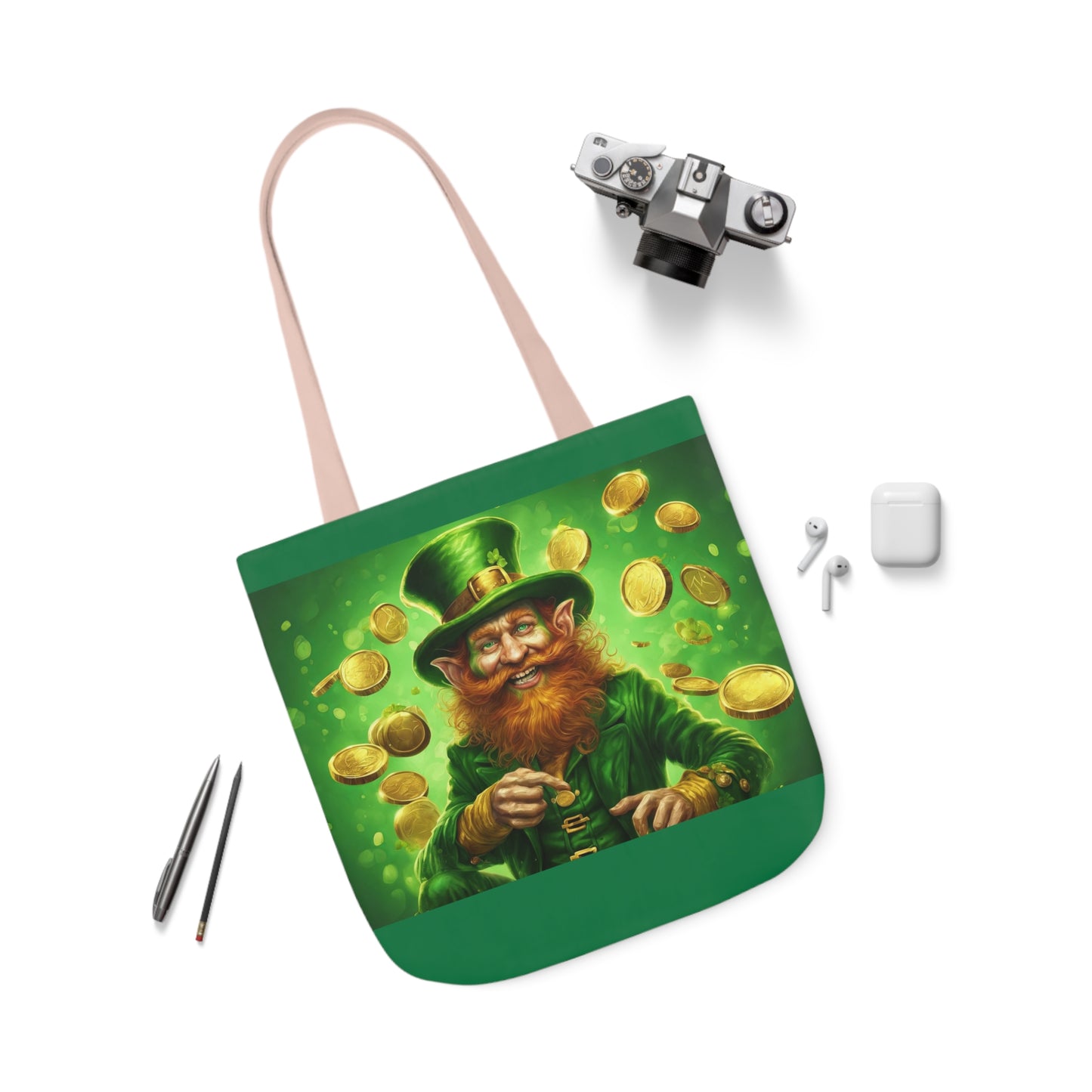 St. Patricks - Canvas Tote Bag, 5-Color Straps