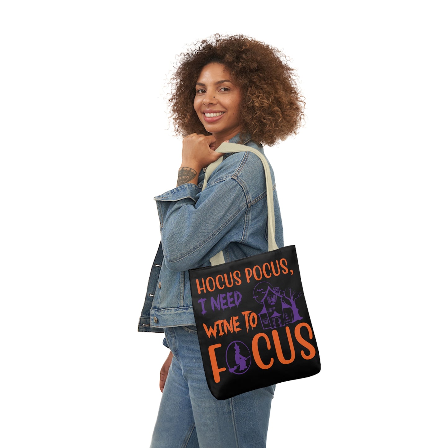 Hocus Pocus - Canvas Tote Bag, 5-Color Straps - Halloween