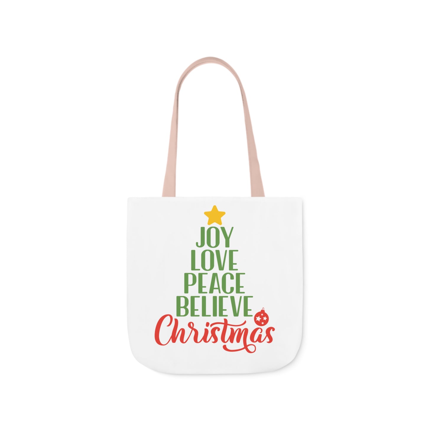 Love - Canvas Tote Bag, 5-Color Straps - Christmas