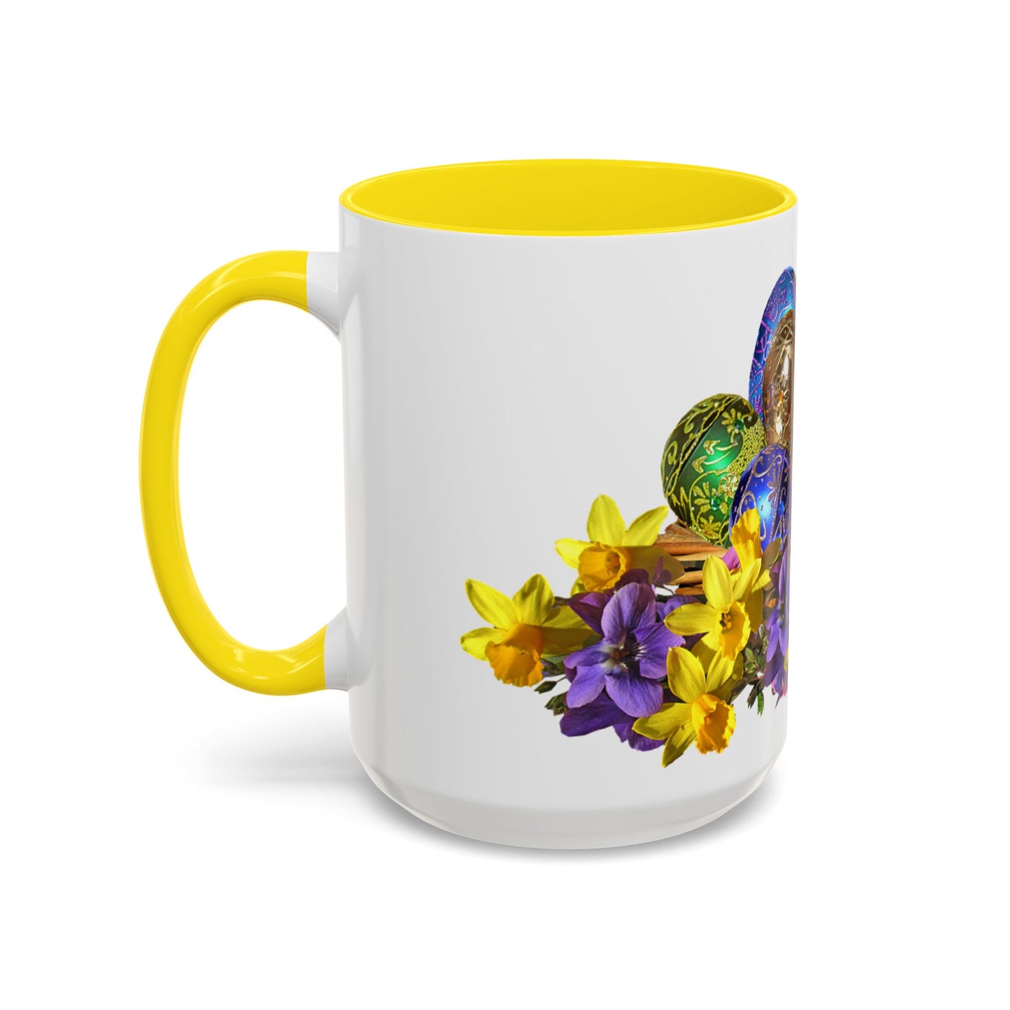 Easter Eggs - Accent Coffee Mug (11, 15oz) - Easter