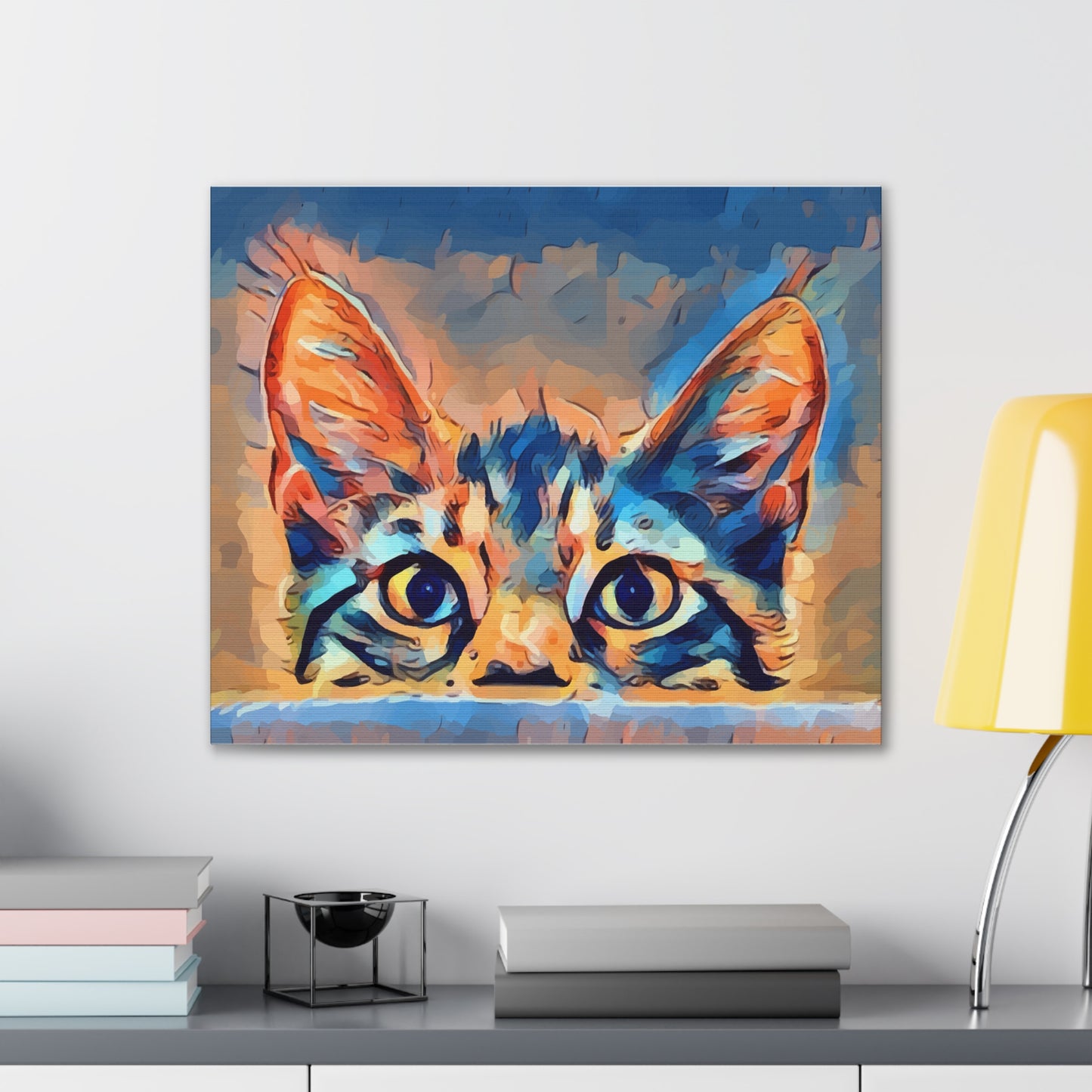 Spying Kitty - Canvas Stretched, 0.75"