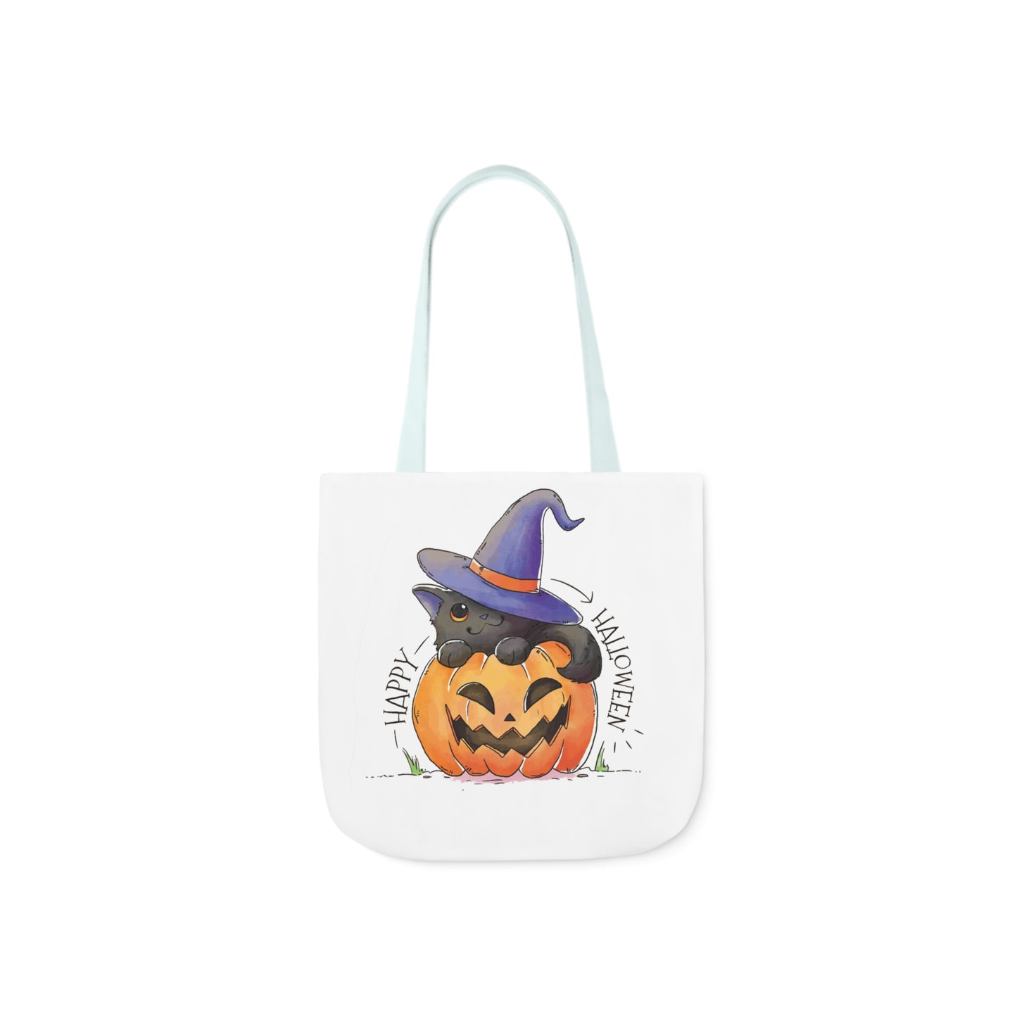 Happy Halloween - Canvas Tote Bag, 5-Color Straps - Halloween