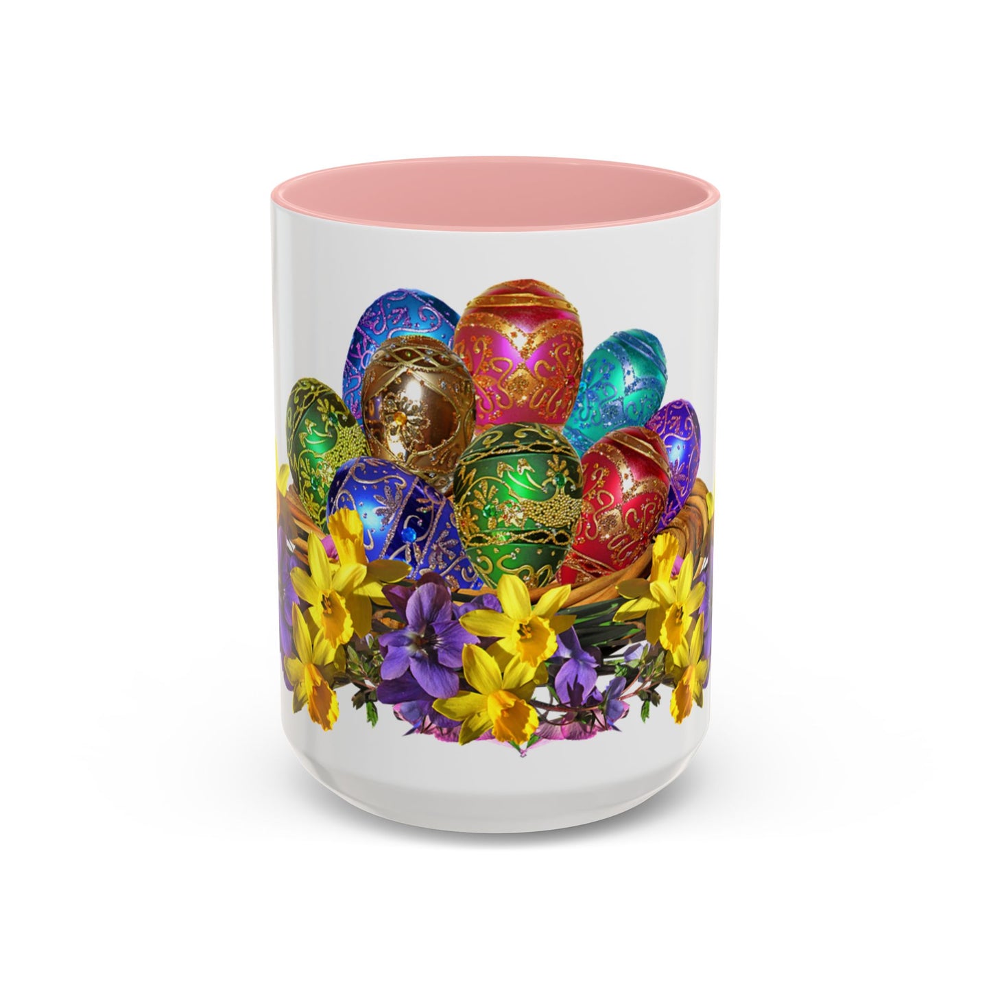 Easter Eggs - Accent Coffee Mug (11, 15oz) - Easter