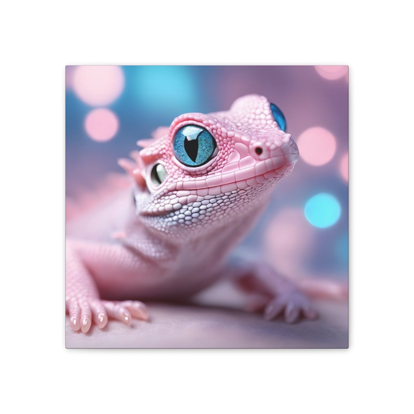 Pink Lizard - Canvas Stretched, 0.75"