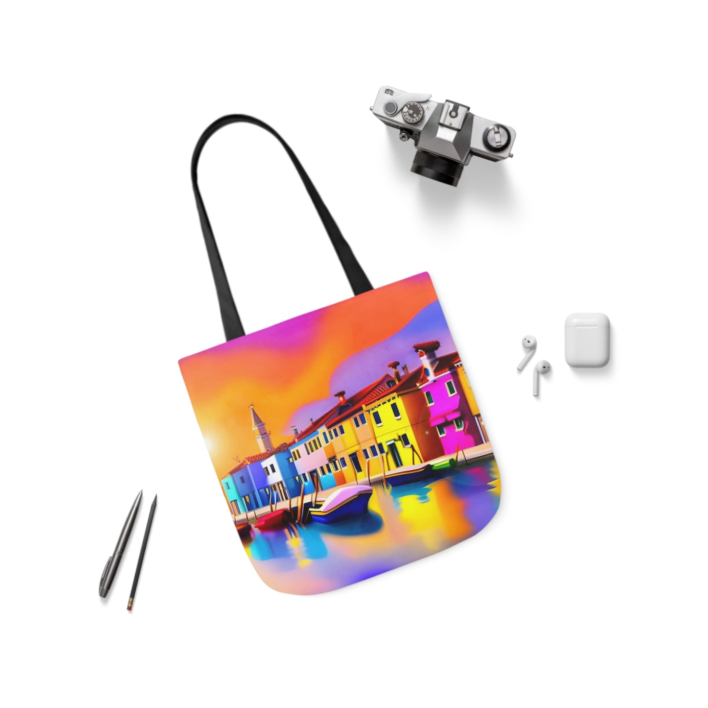 Venice - Canvas Tote Bag, 5-Color Straps