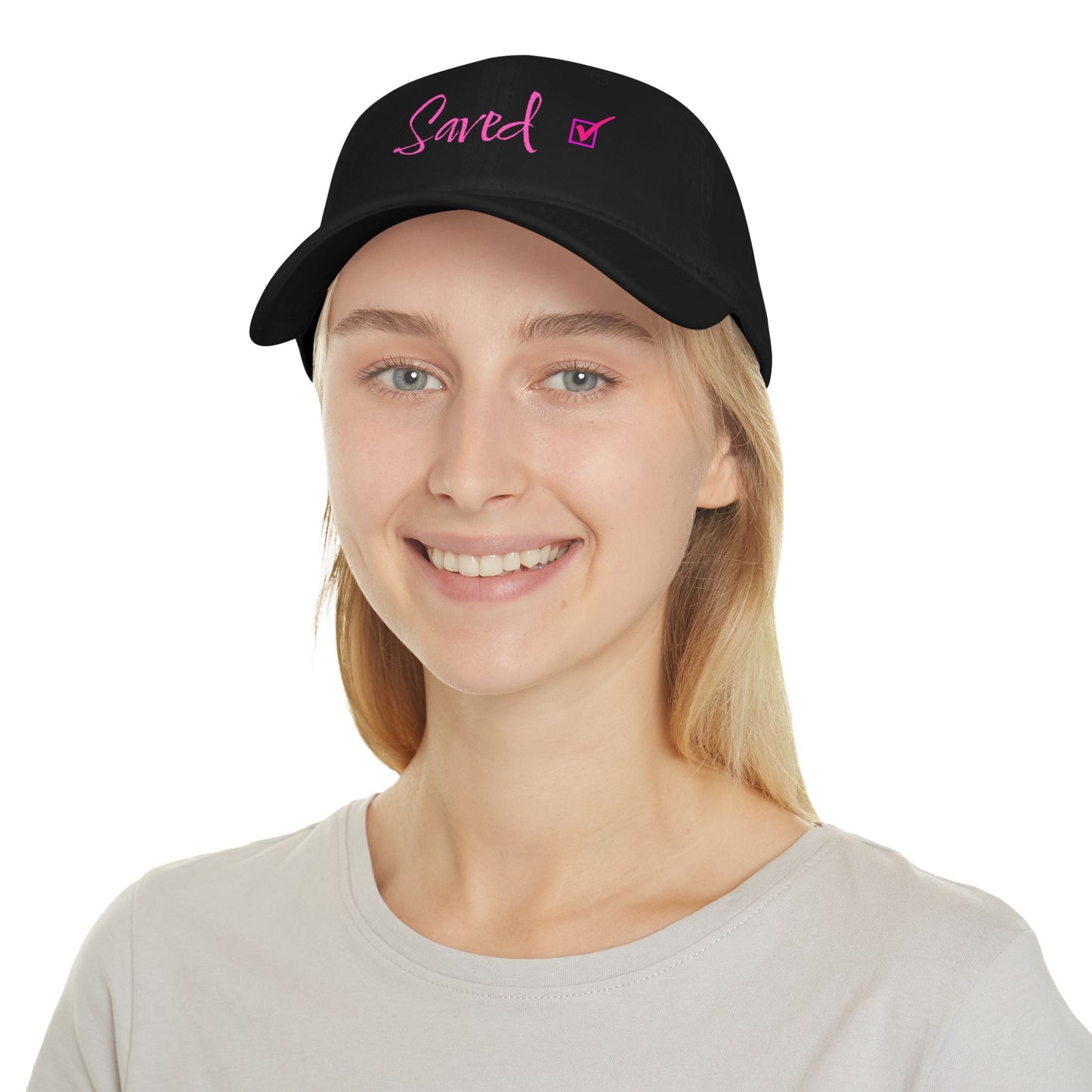 Saved - Pink - Low Profile Baseball Cap - Easter - Mother's Day - Father's Day - Easter 1
