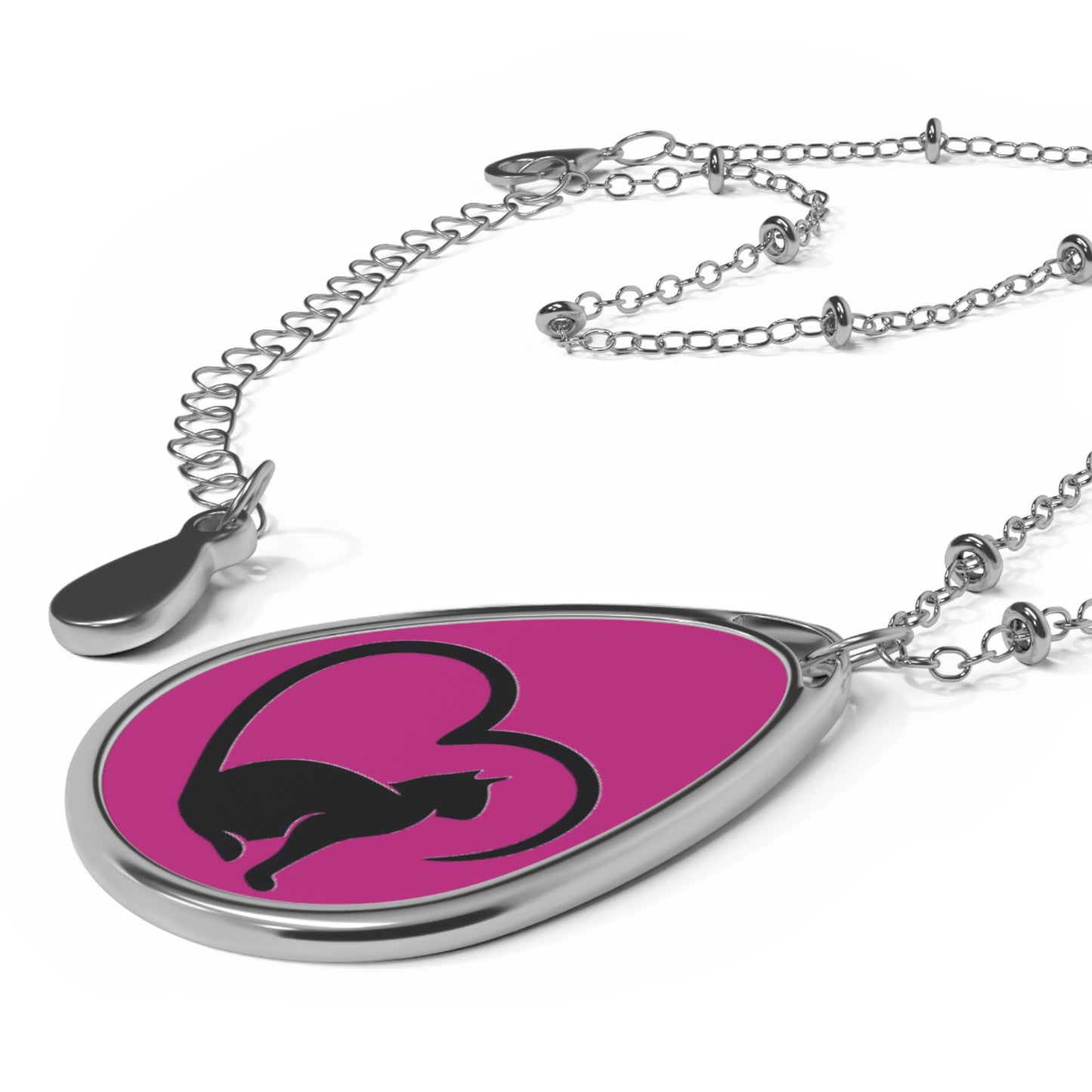 Cat - Oval Necklace- Mother's Day - Jewelry