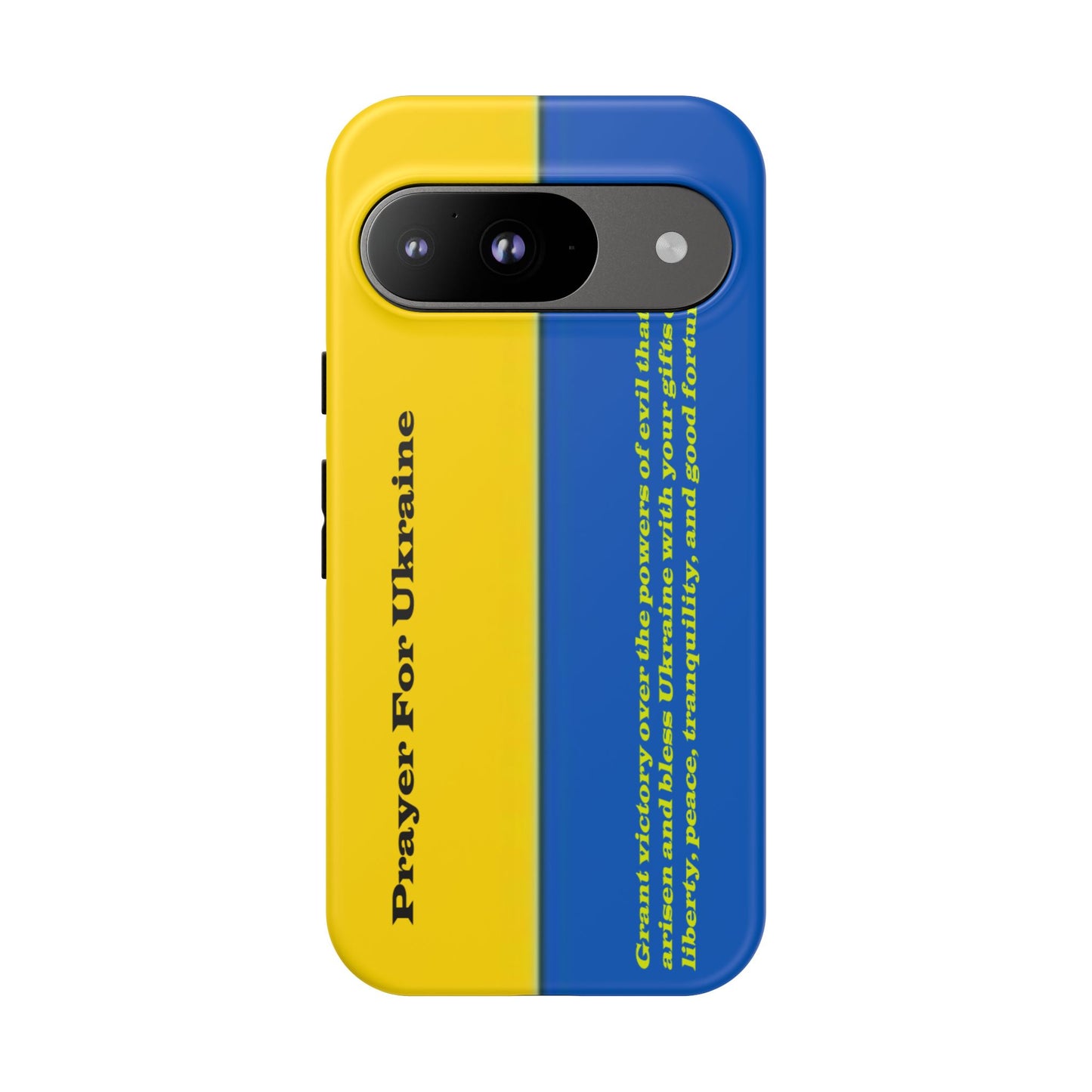 Flag of Ukraine with Prayer - Flag Phone Cases