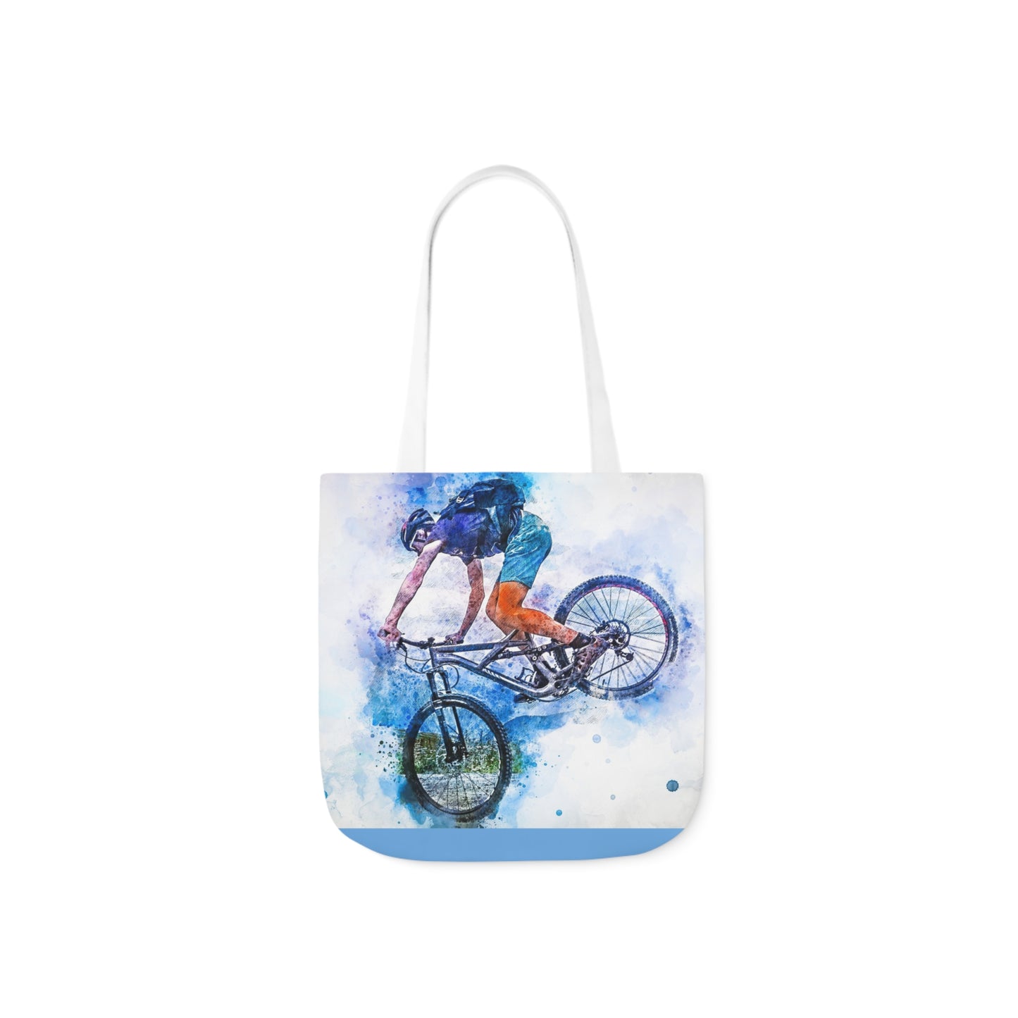 Mountain Bike - Canvas Tote Bag, 5-Color Straps