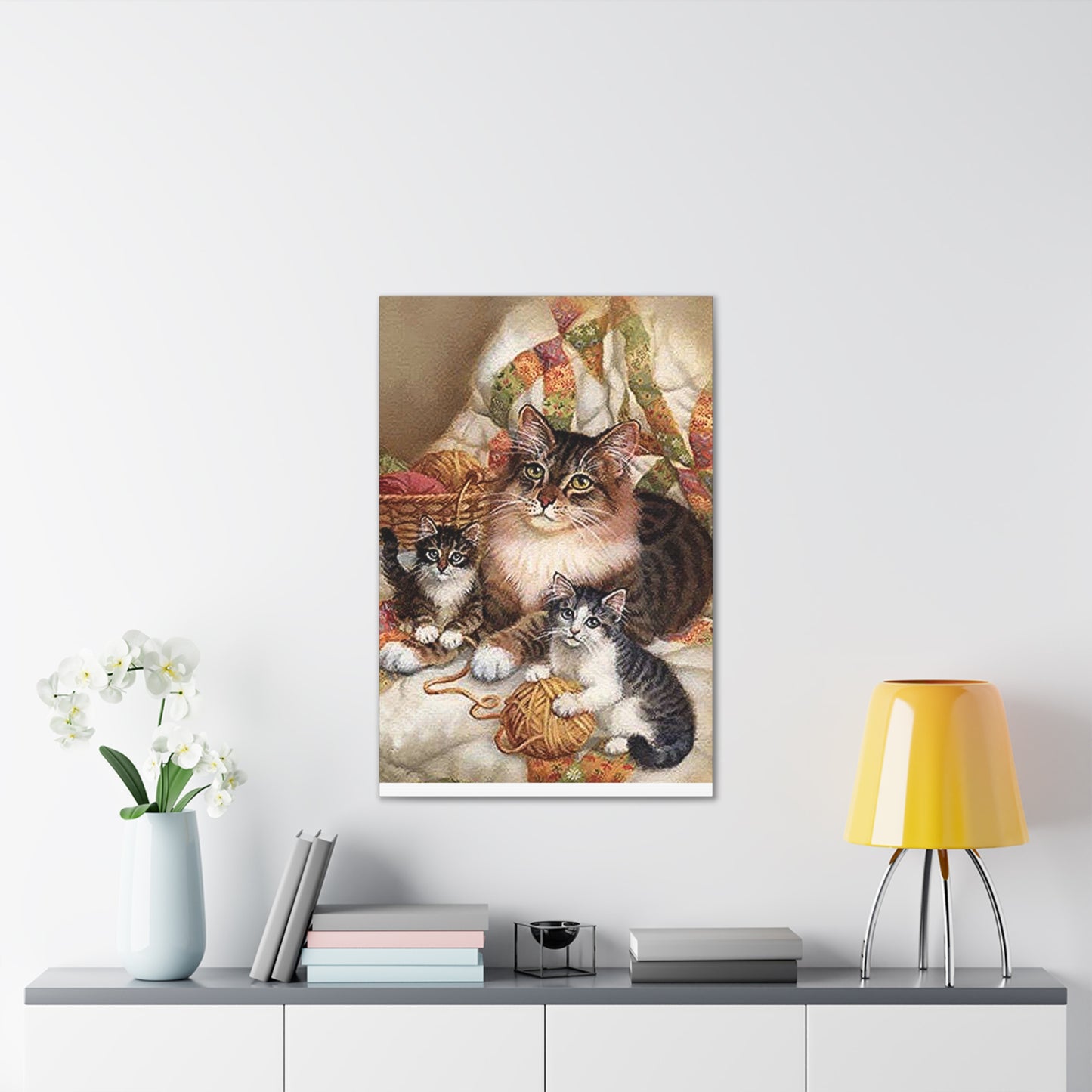 Kitty Family - Canvas Stretched, 0.75"