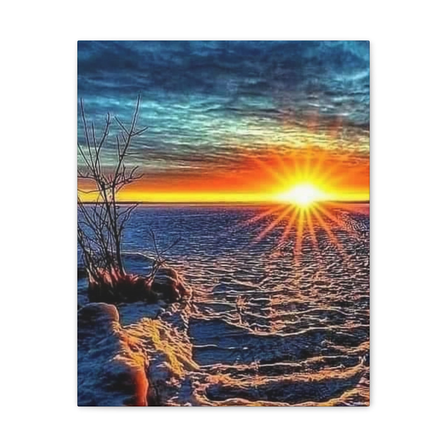 Sunrise on the Ocean - Canvas Stretched, 0.75"