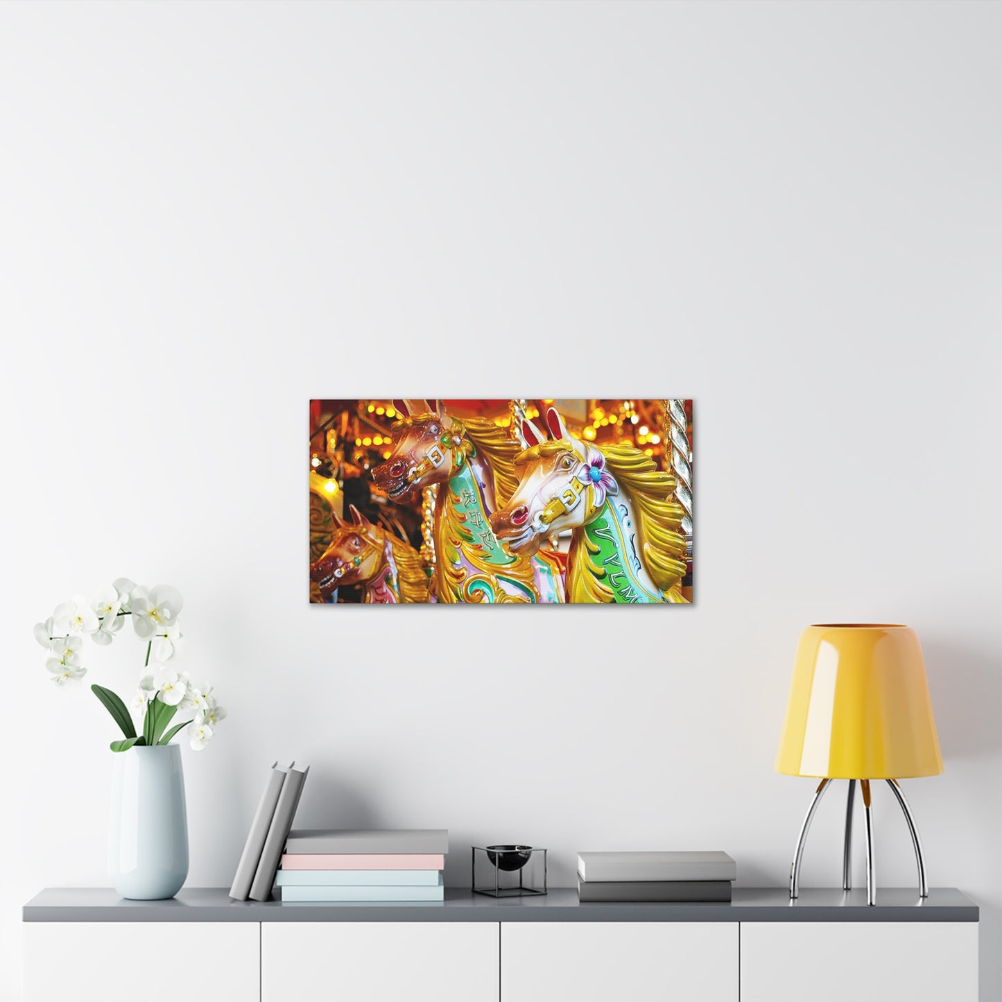 Carousel Horses 1 - Canvas Stretched, 0.75"