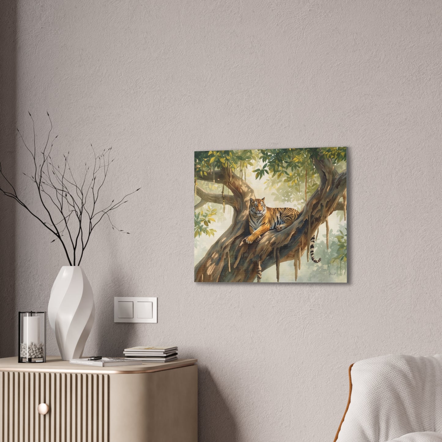 Lounging tiger - Canvas Stretched, 0.75" - 2026 Wall Art - Animals