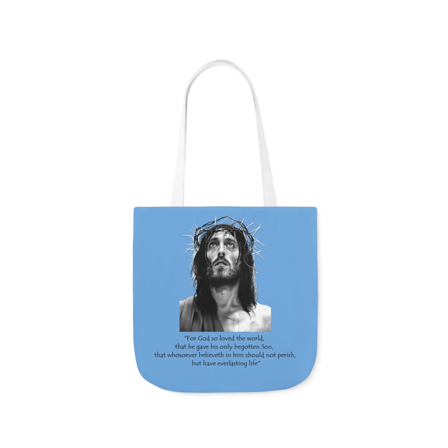 John 3:16 - Canvas Tote Bag, 5-Color Straps - Religion - Easter