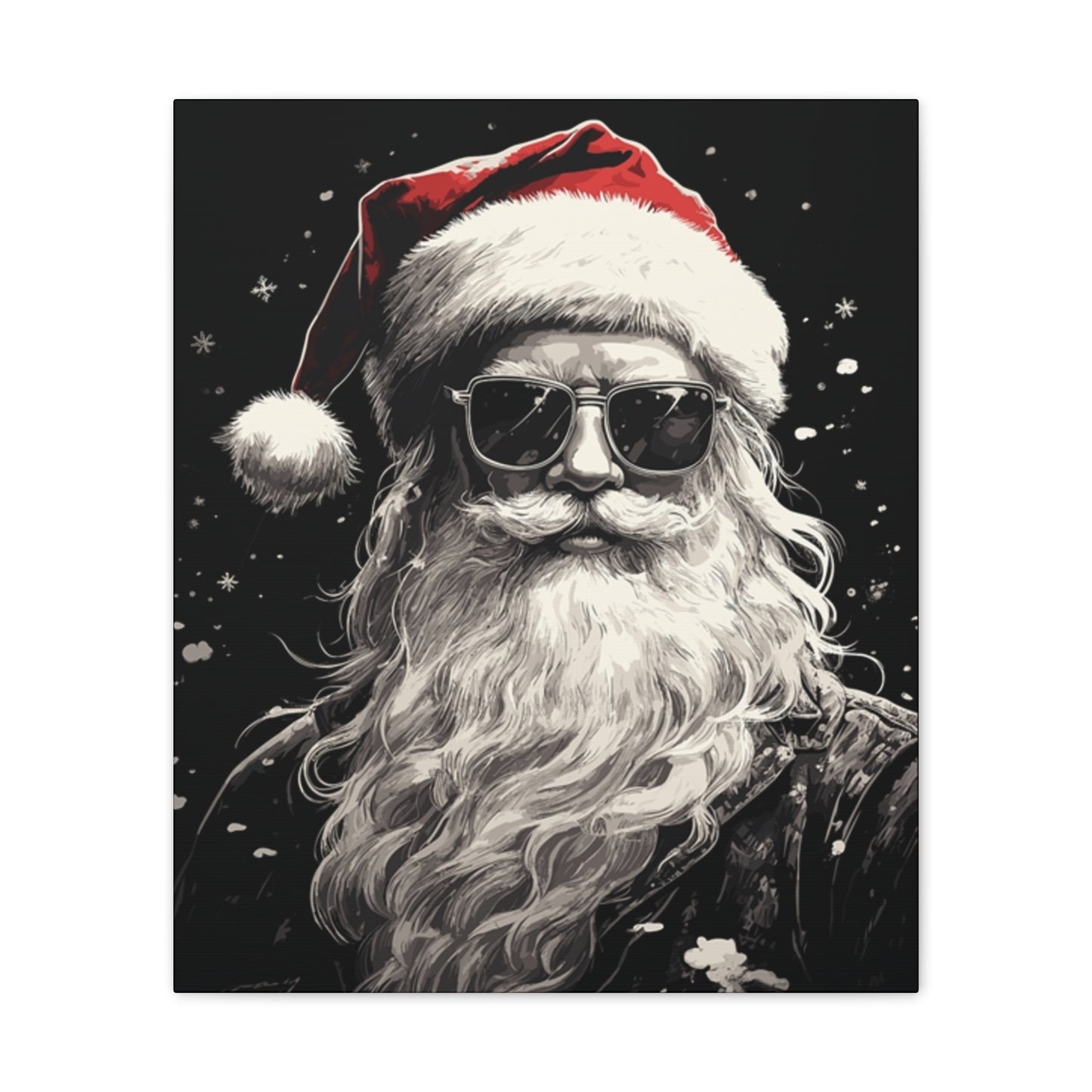 Hip Santa - Canvas Stretched, 0.75" - Christmas