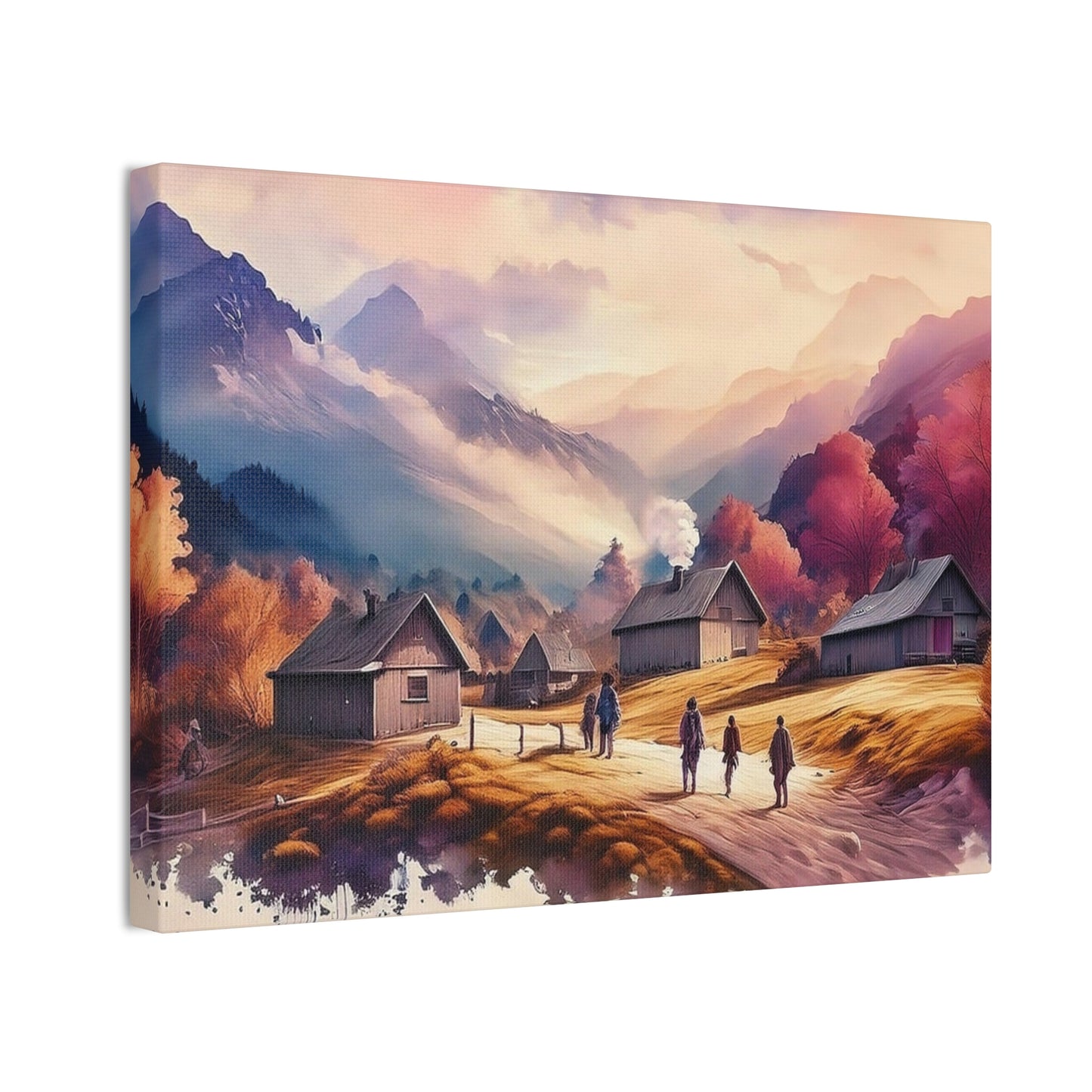 Village - Canvas Stretched, 0.75"