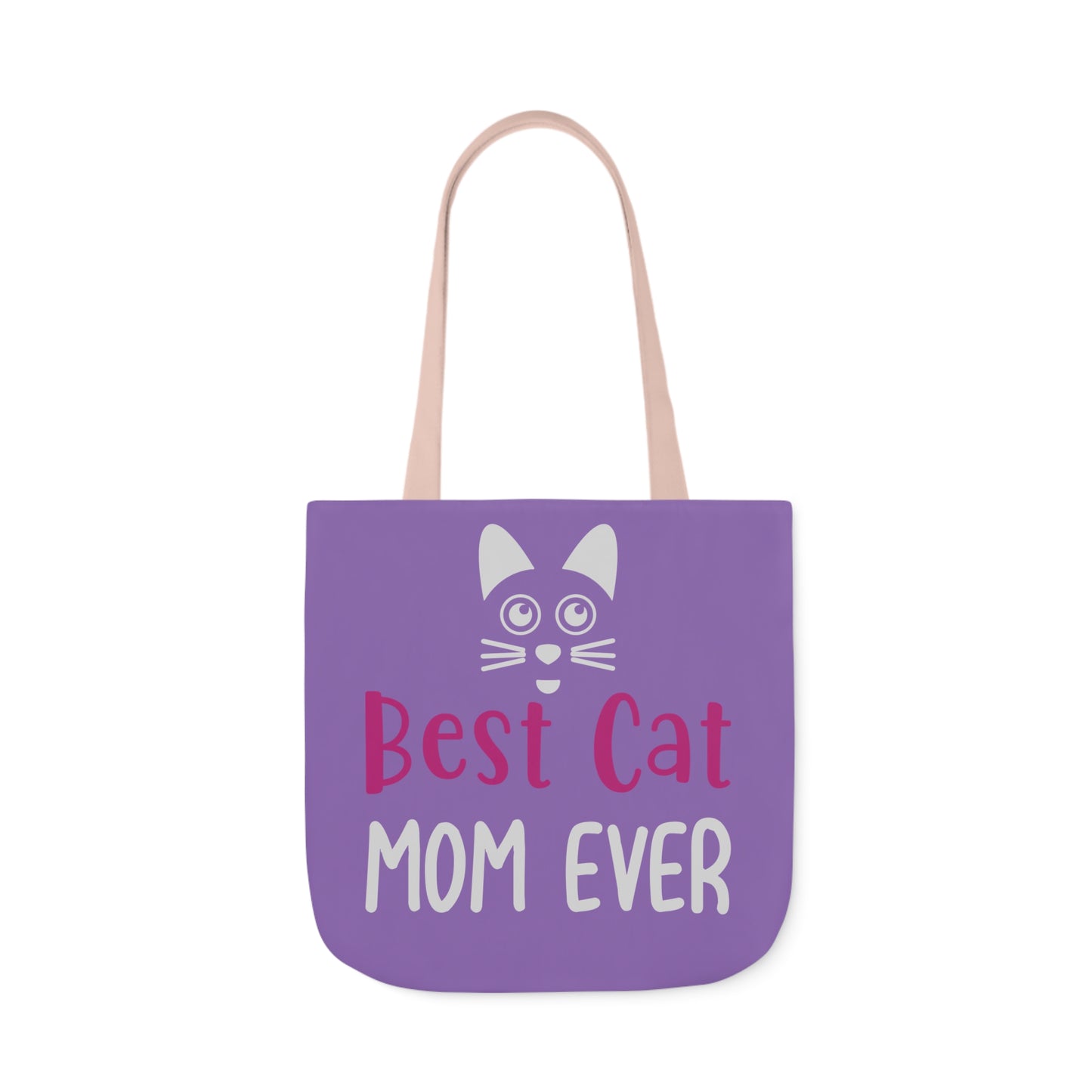 Best Cat Mom Ever - Canvas Tote Bag, 5-Color Straps - Mother's Day