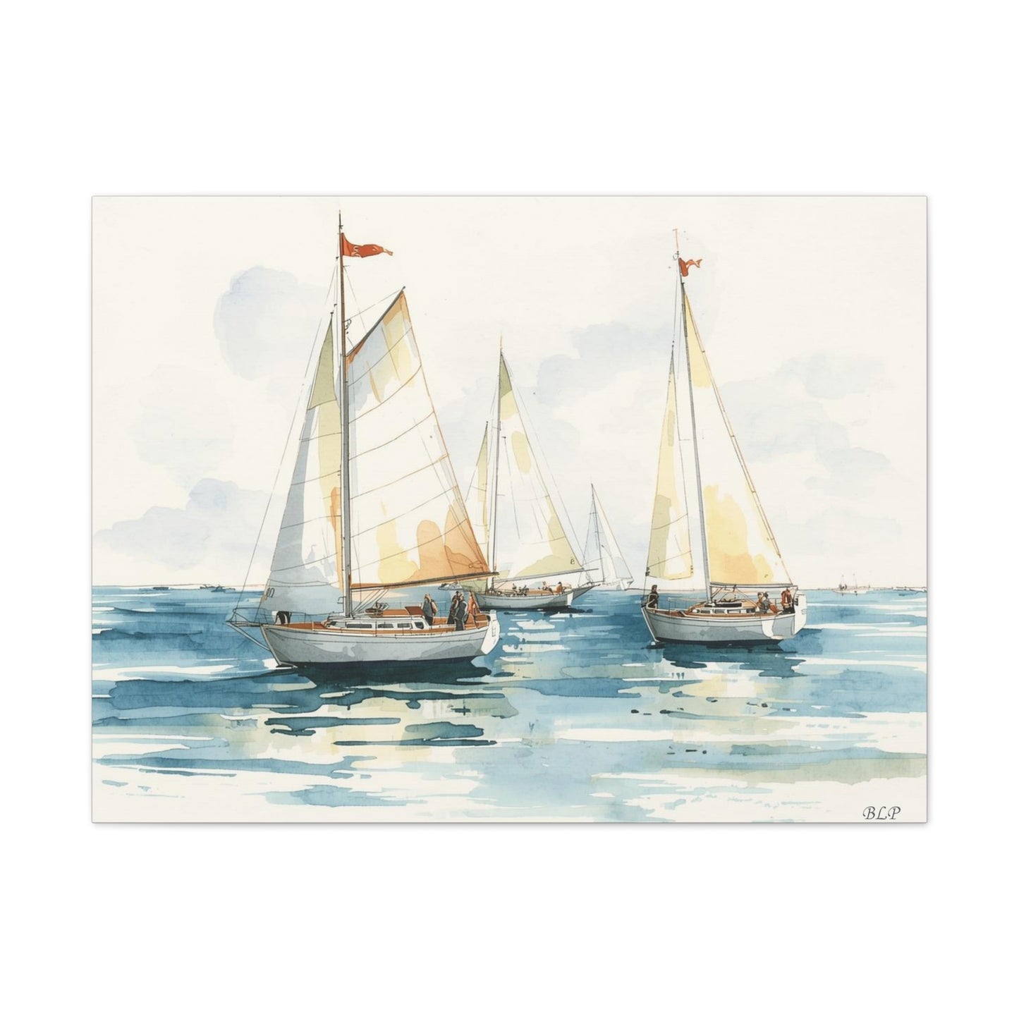 Sailboats - Canvas Stretched, 0.75" - Wall Art 2026 - Scenes
