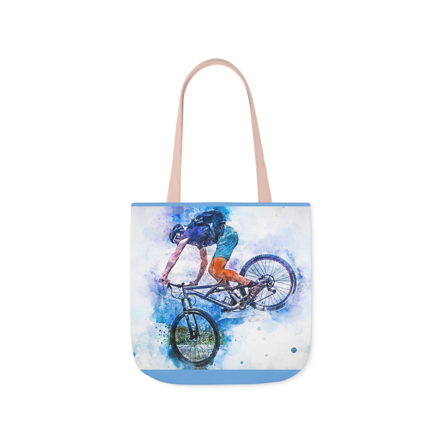 Mountain Bike - Canvas Tote Bag, 5-Color Straps