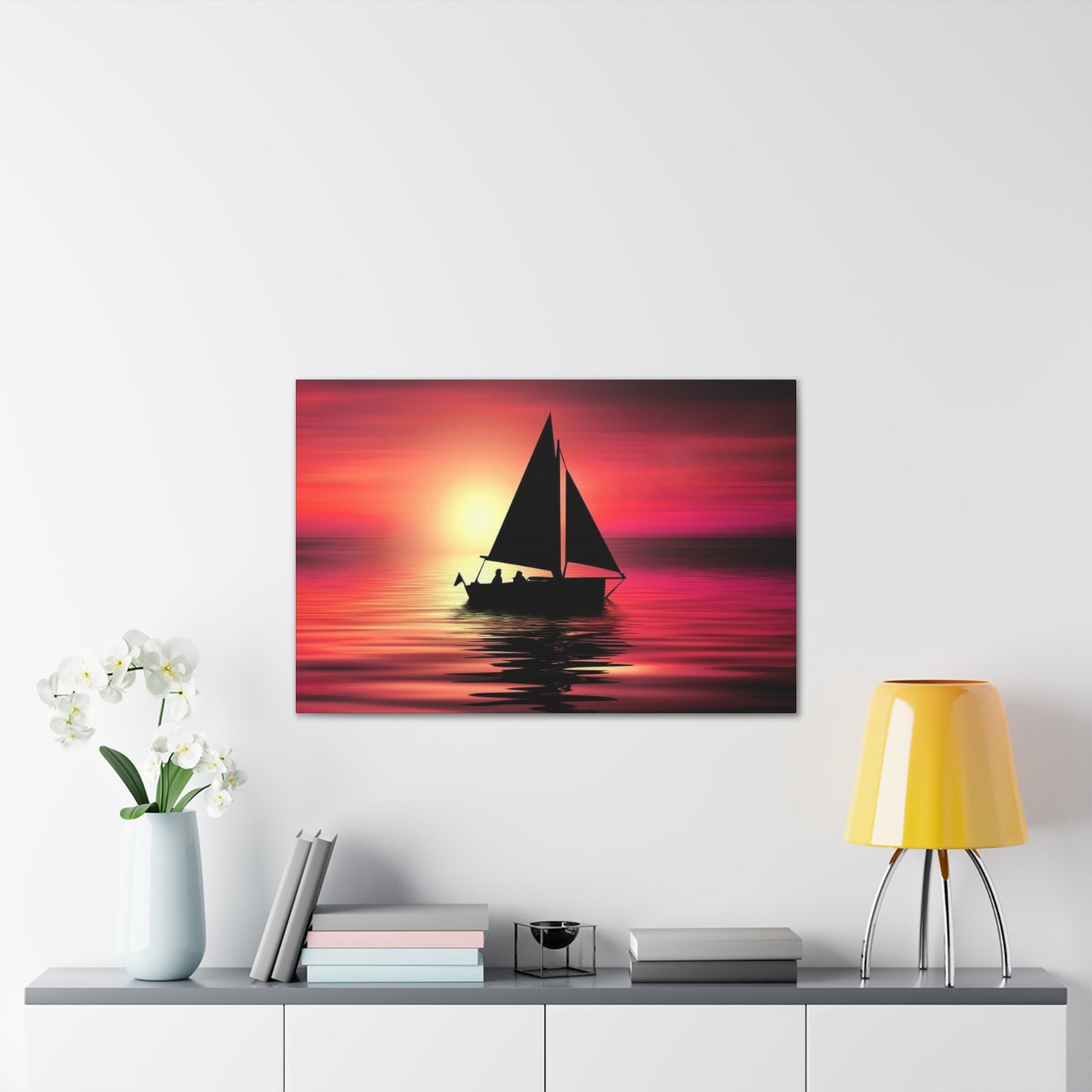 Sailing at Sunset - Canvas Stretched, 0.75"