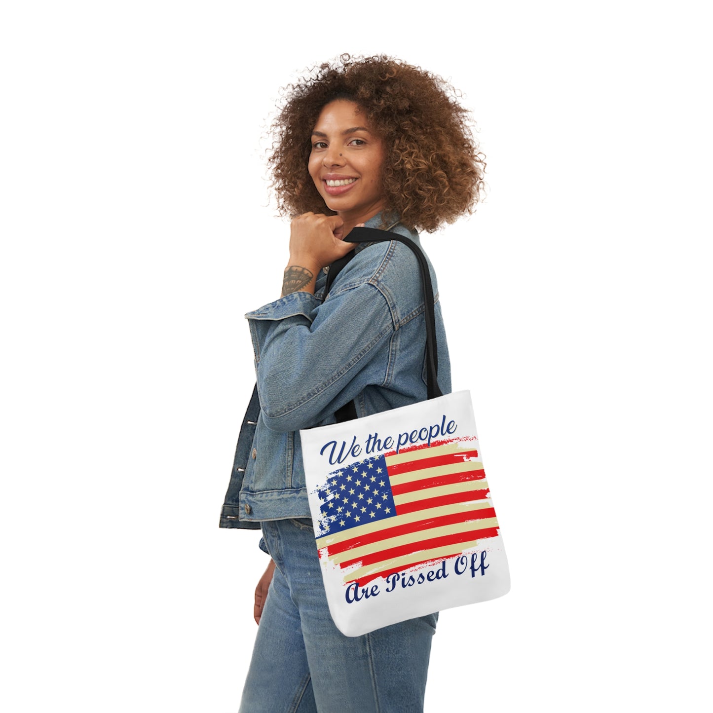 We the People - Canvas Tote Bag, 5-Color Straps - Veterans - Patriotic