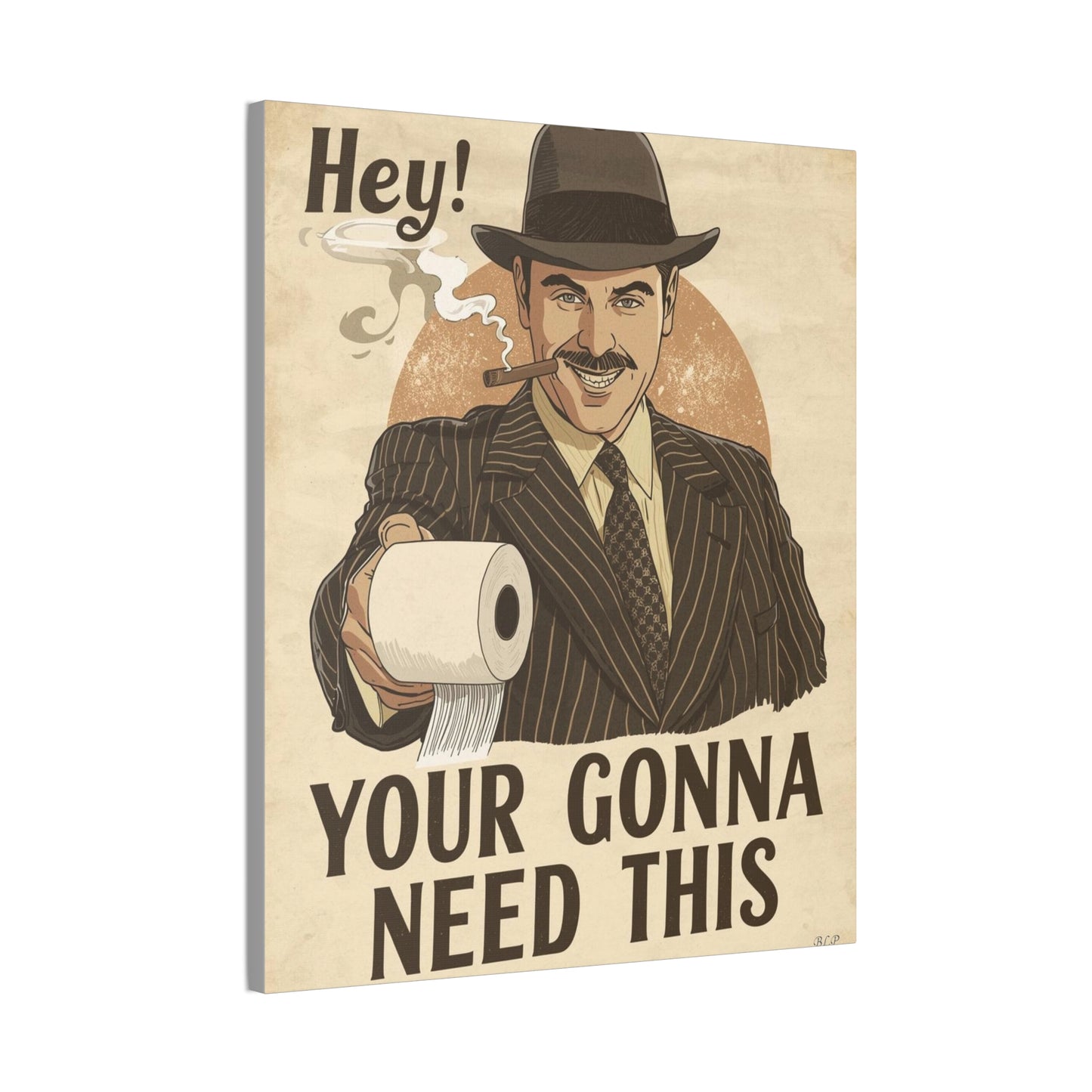 Gangster - Canvas Stretched, 0.75" - 2026 Wall Art - Bathroom Humor