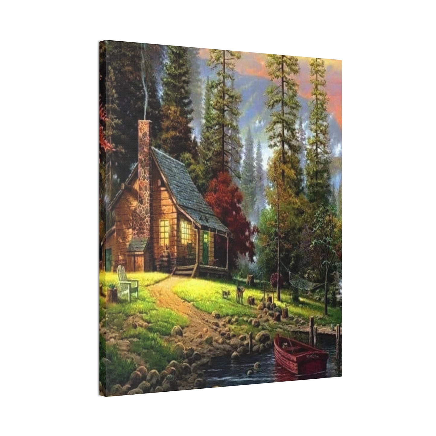 Cabin in the Woods - Canvas Stretched, 0.75"