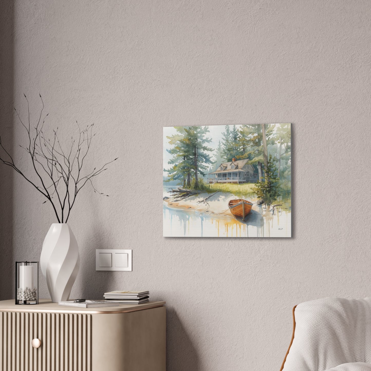 Cabin on the Lake - Canvas Stretched, 0.75" - 2026 Wall Art - Scenes
