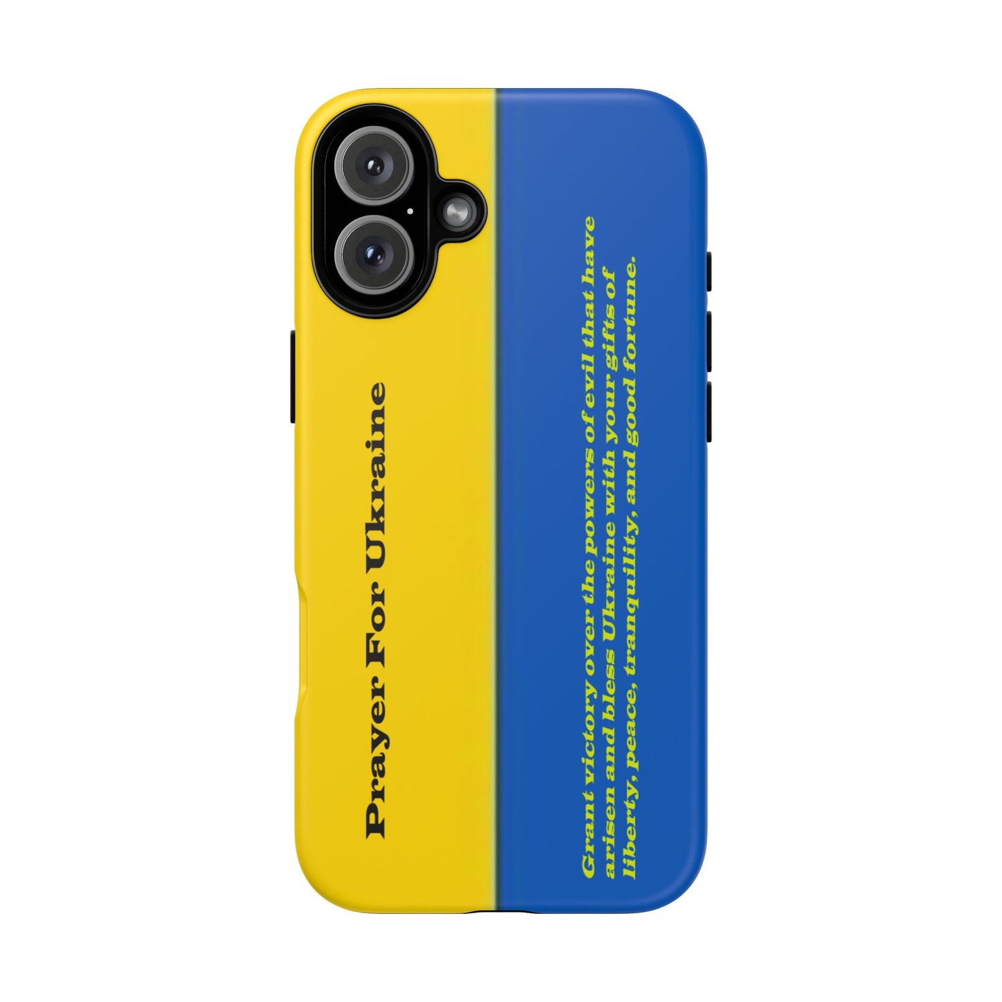 Flag of Ukraine with Prayer - Flag Phone Cases