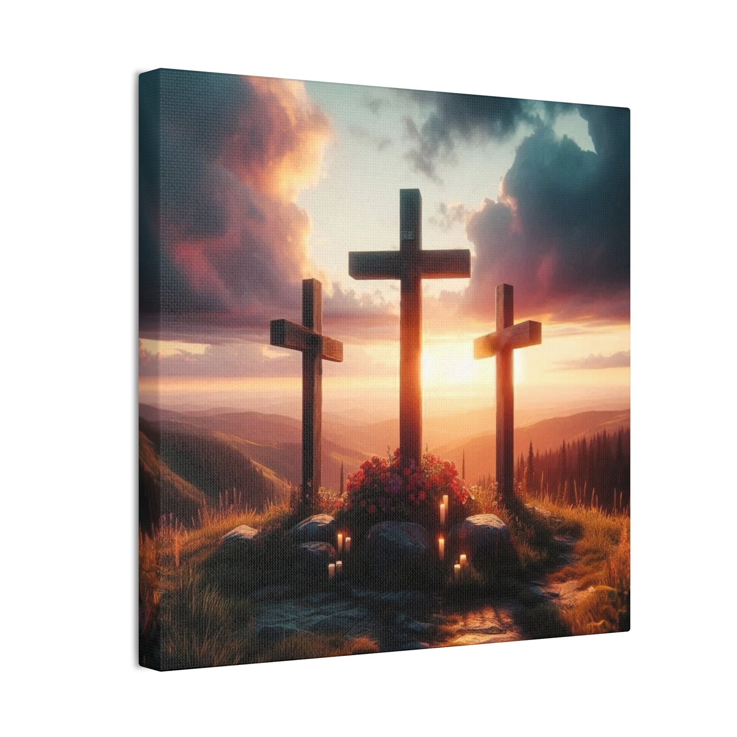 aa-Calvary -  Canvas Stretched, 0.75" - Father's Day - Mother's Day - Easter